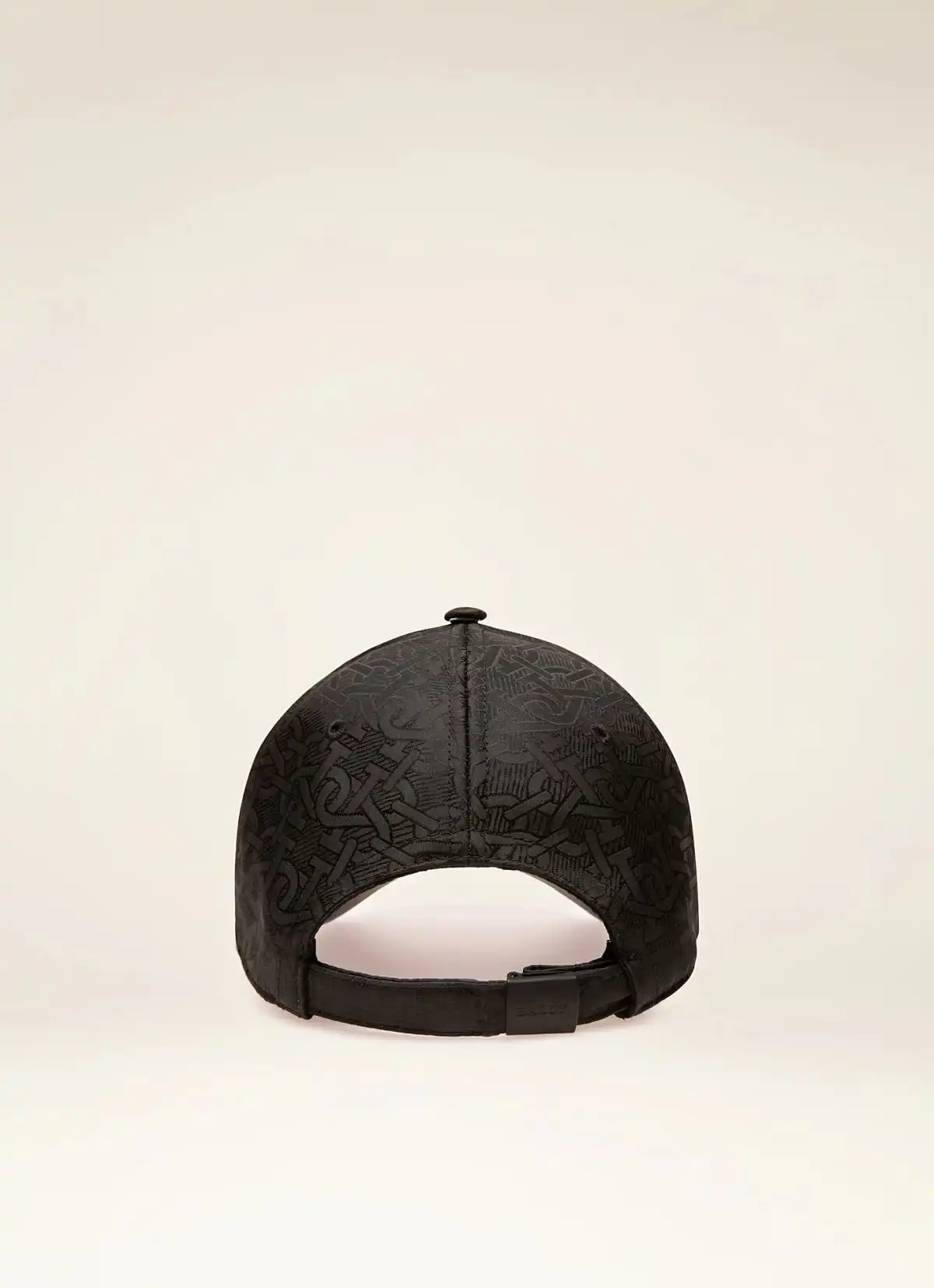 Polyester Baseball Cap In Black