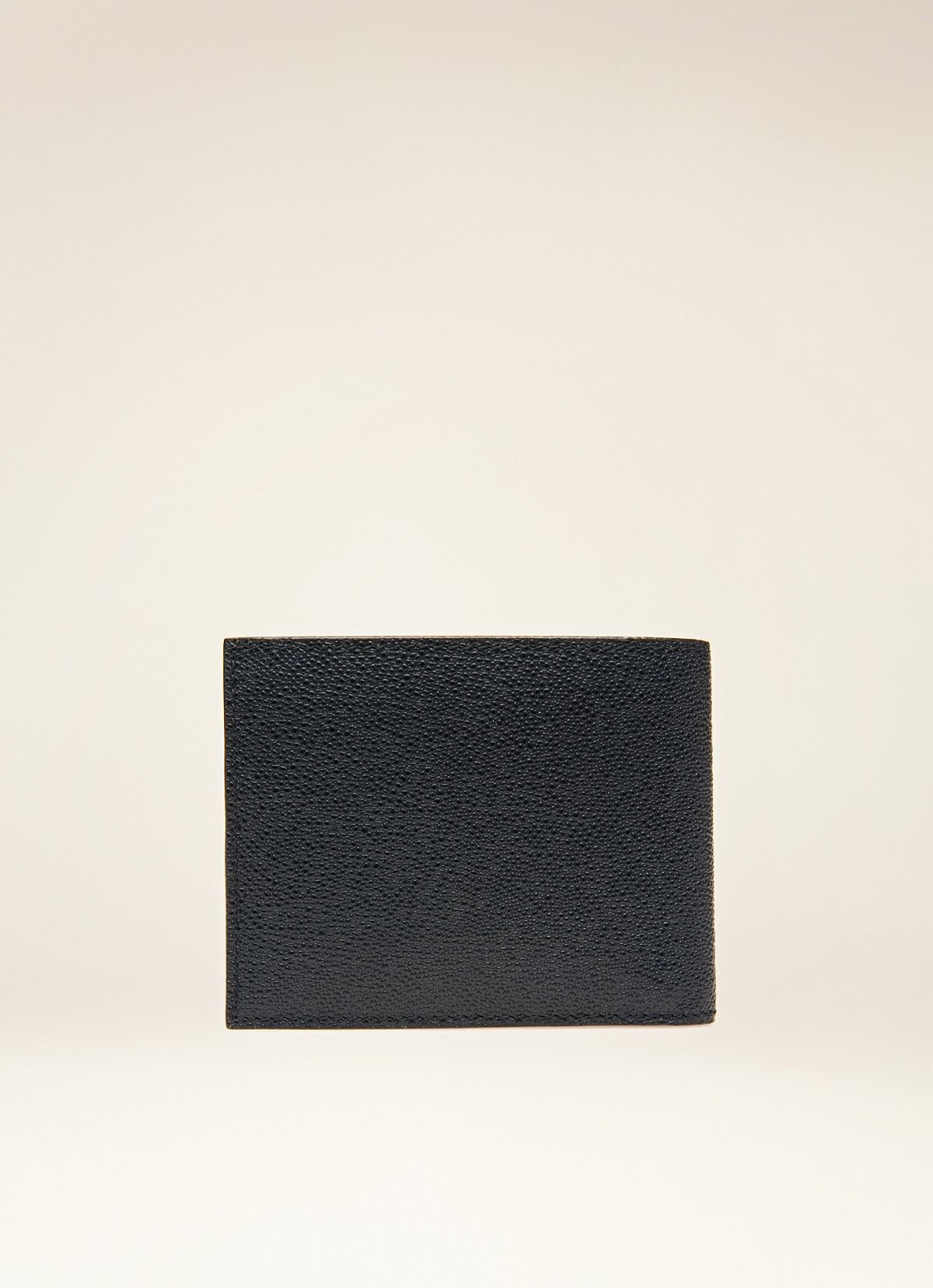 Lettering Wallet In Blue Leather