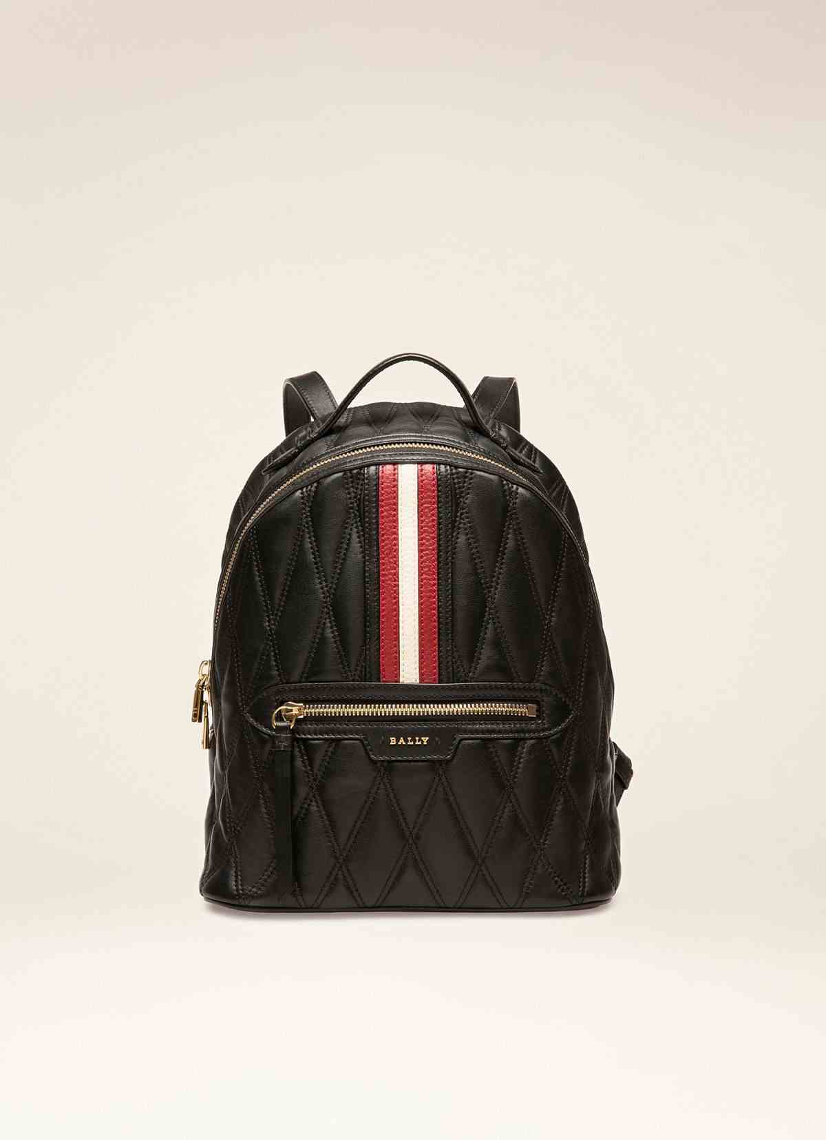 Daffi Leather Backpack In Black