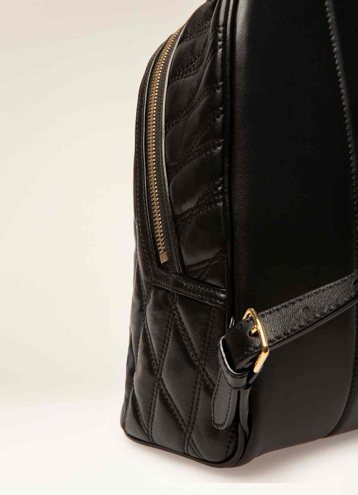 Daffi Leather Backpack In Black