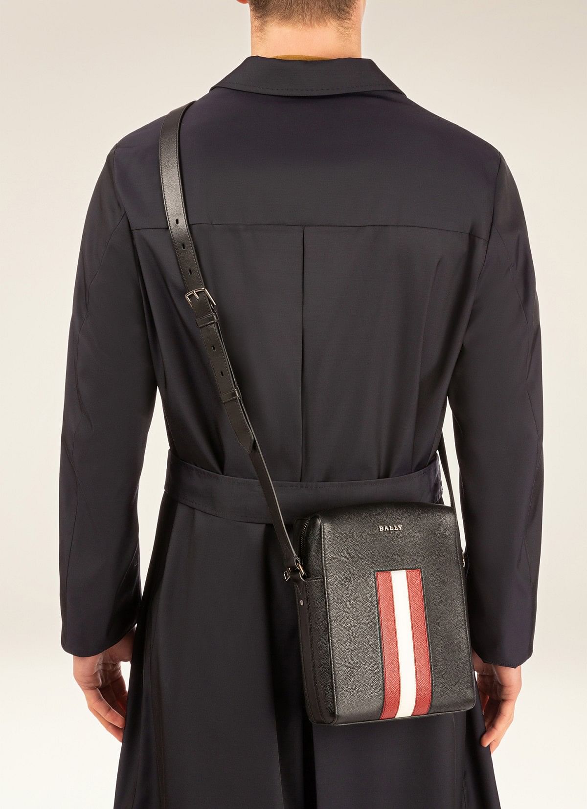 Edoh Leather Crossbody Bag In Black