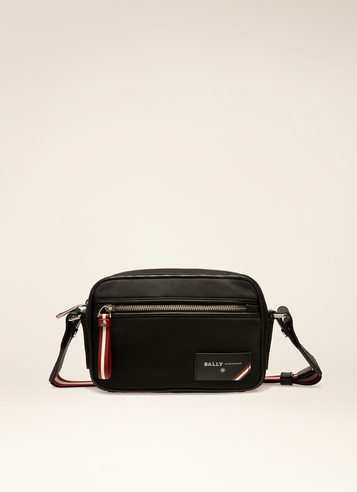 Fluk Techno Nylon Cross-Body Bag In Black