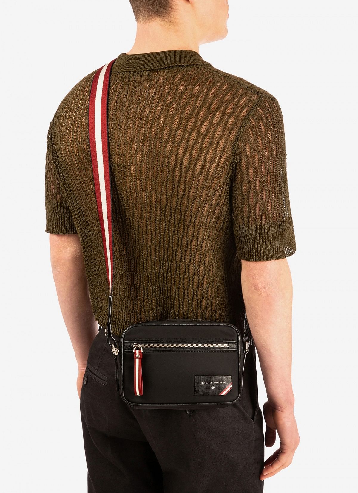 Fluk Techno Nylon Cross-Body Bag In Black