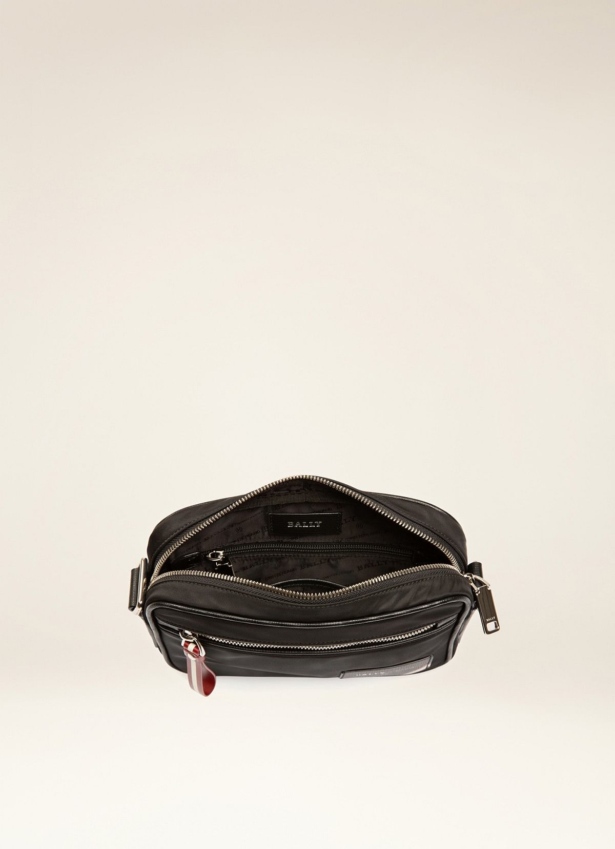 Fluk Techno Nylon Cross-Body Bag In Black