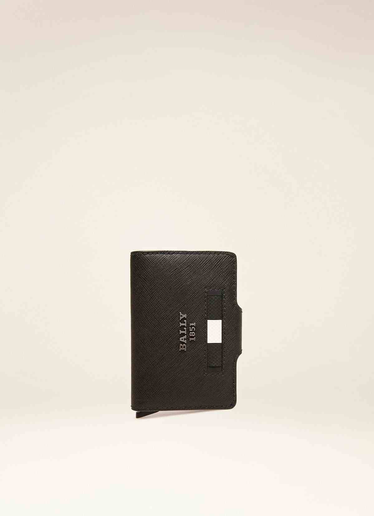 Bur Recycled Leather Wallet In Black