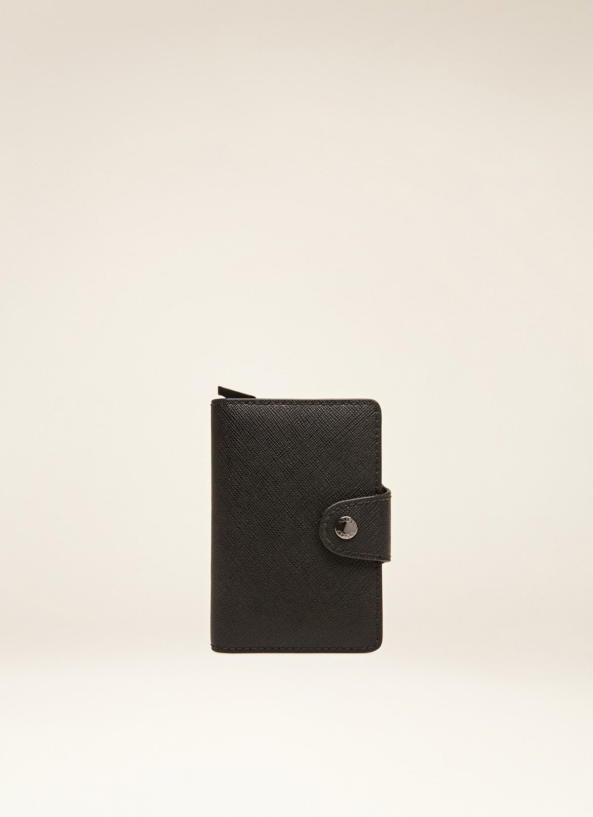 Bur Recycled Leather Wallet In Black