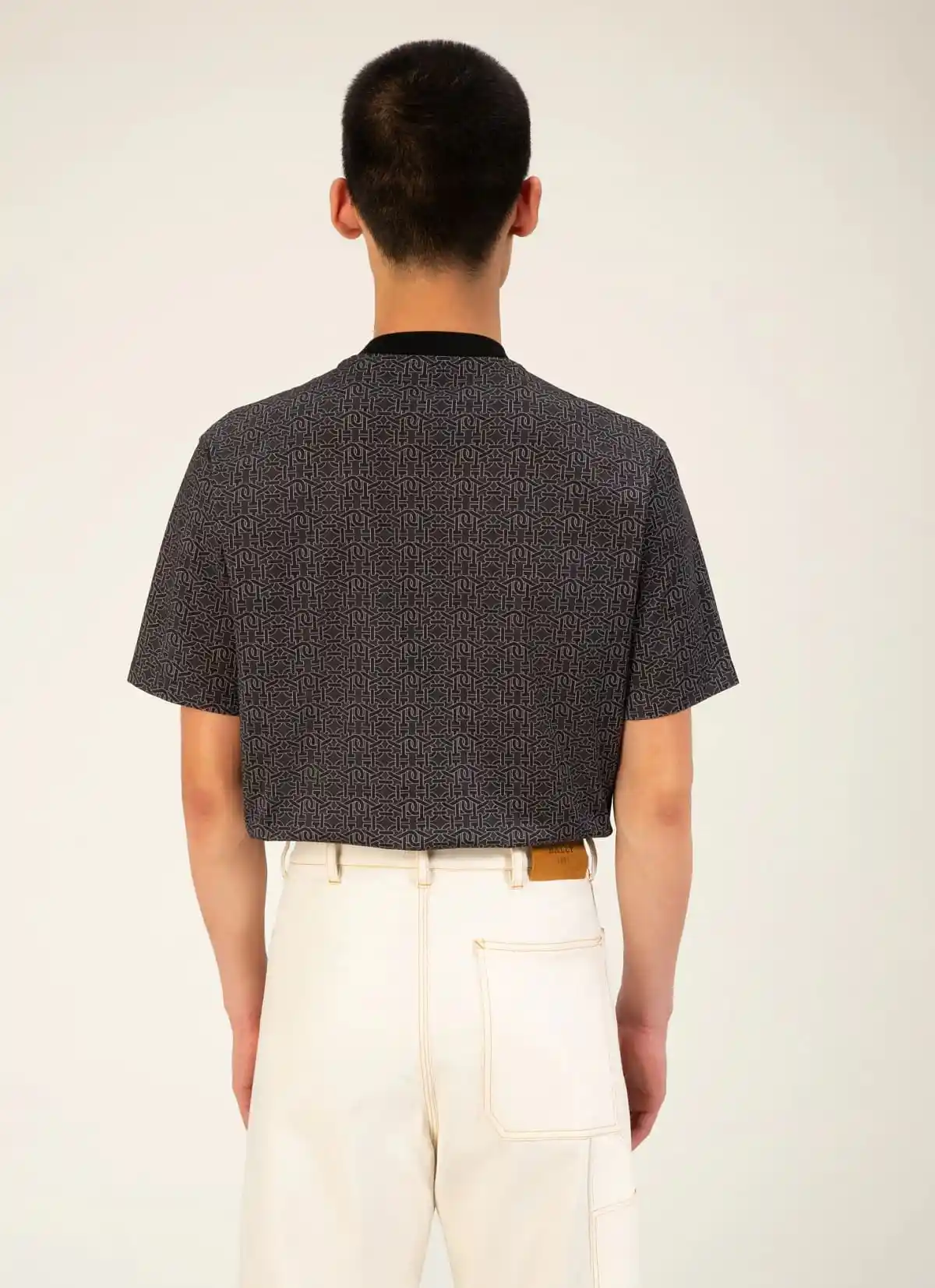 B-Monogram T-Shirt In Organic Cotton In Black