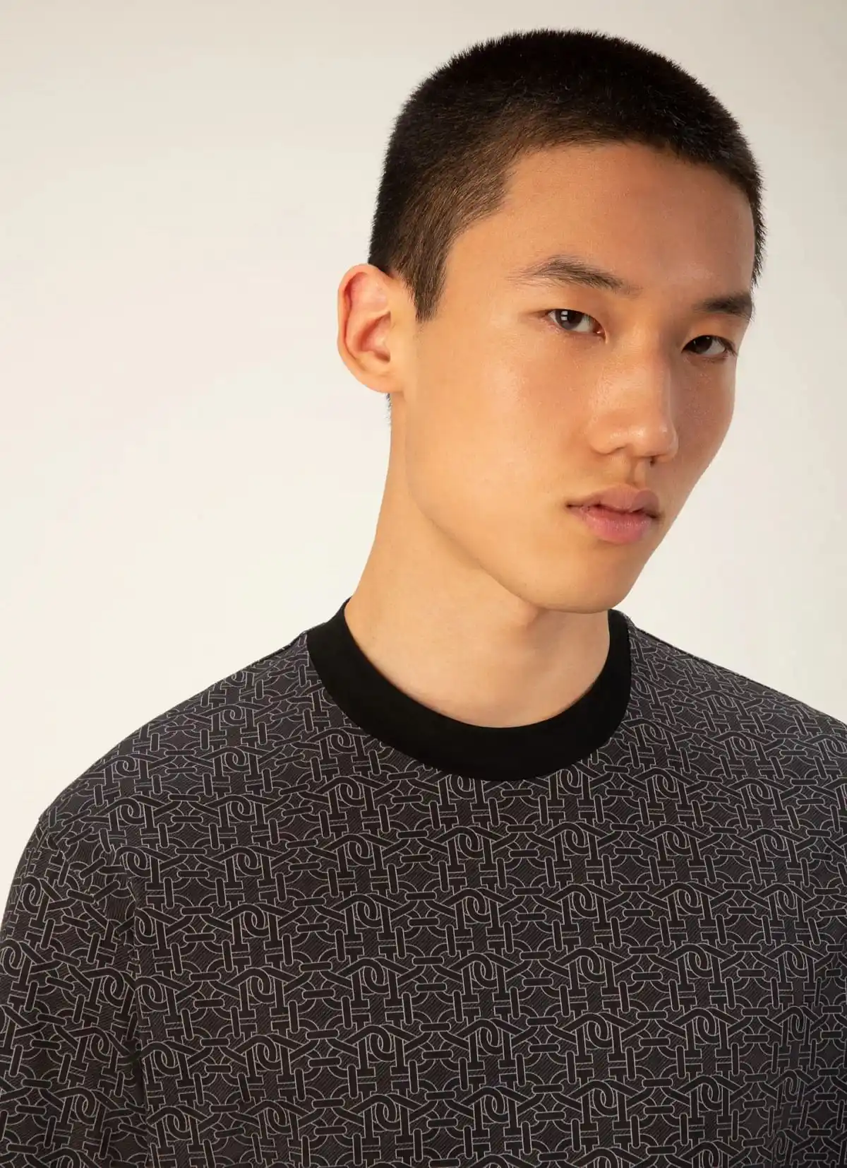 B-Monogram T-Shirt In Organic Cotton In Black