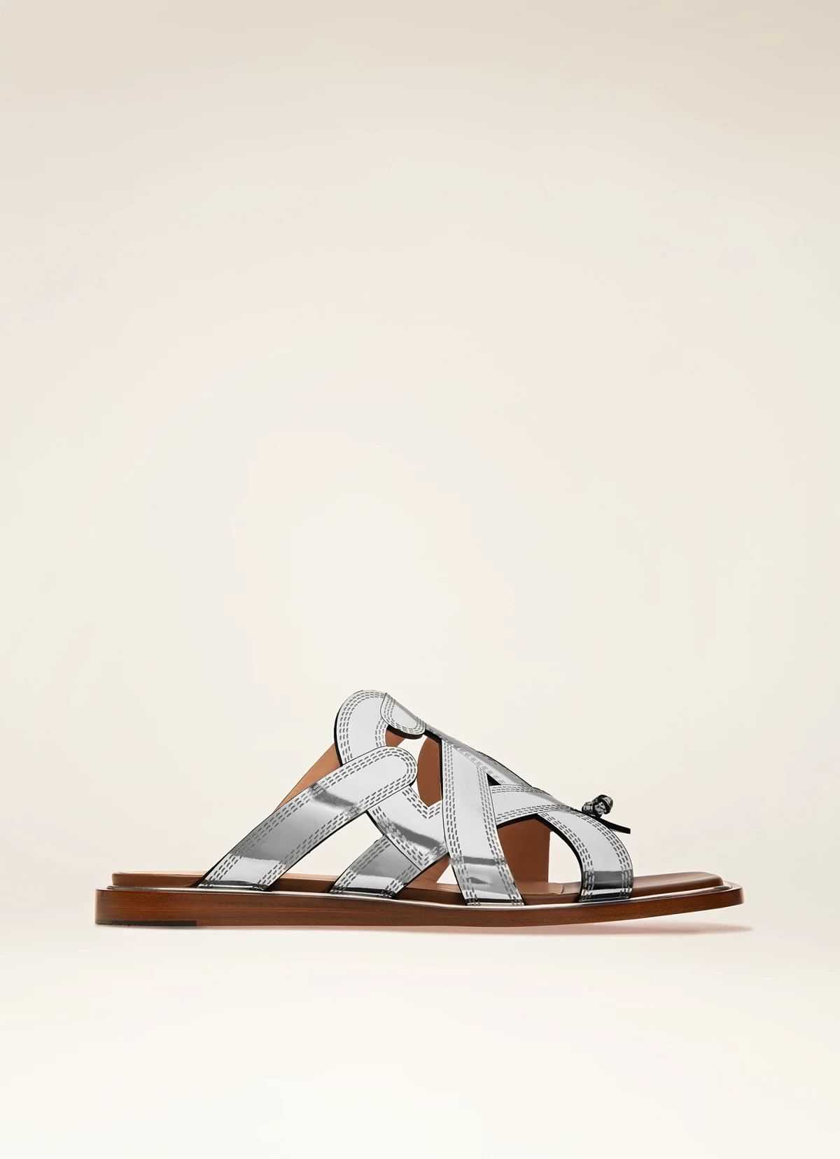 Glada Leather Flat Sandals