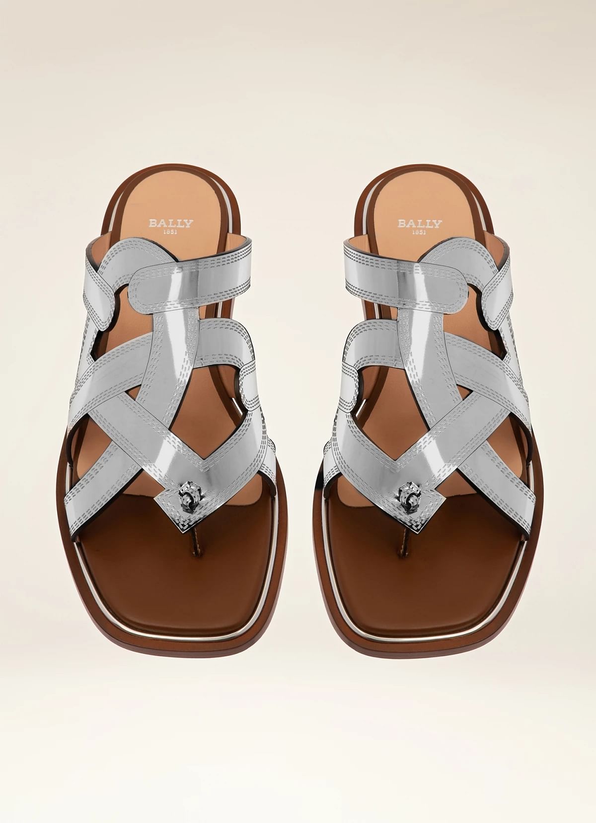 Glada Leather Flat Sandals