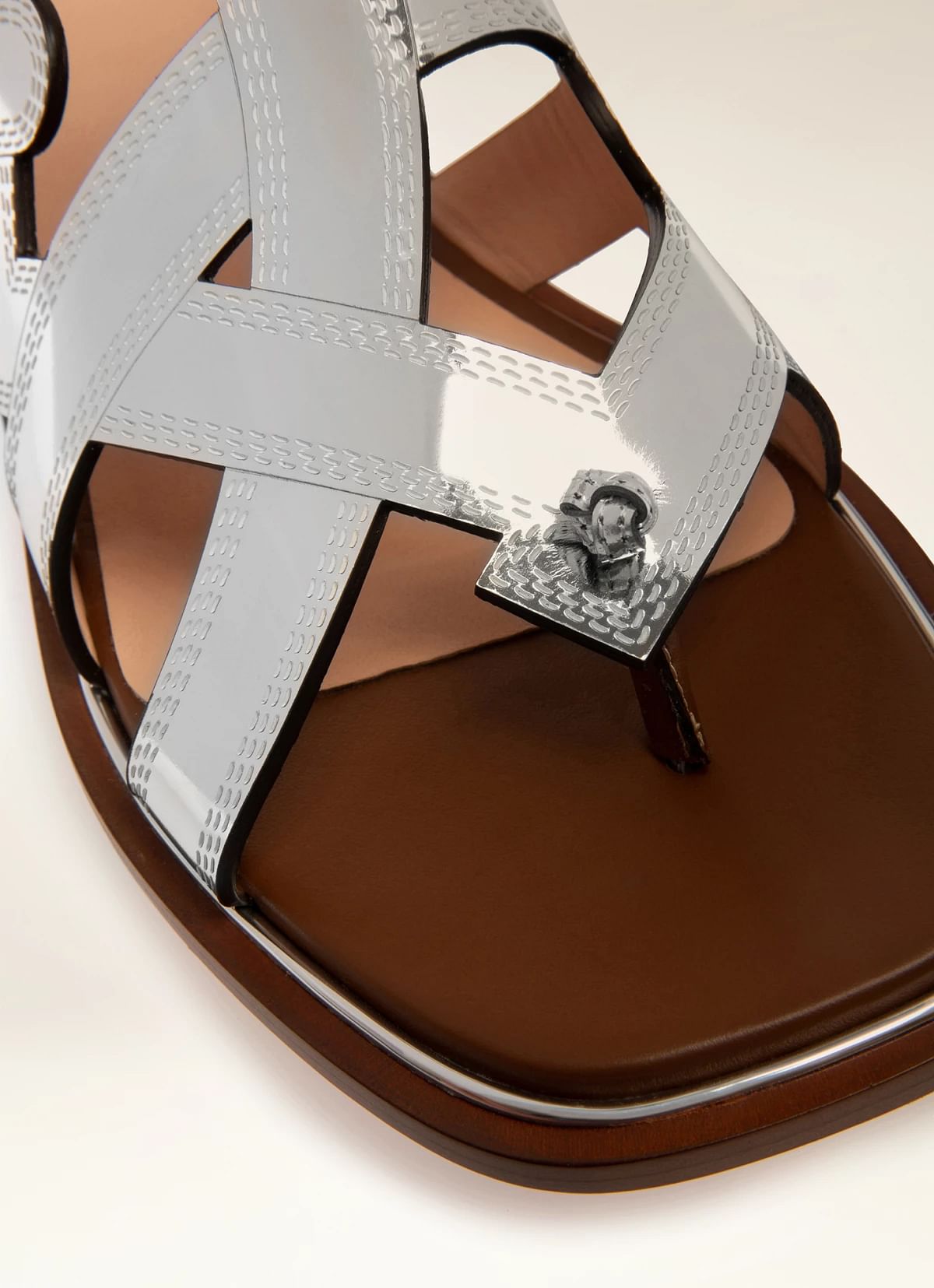 Glada Leather Flat Sandals