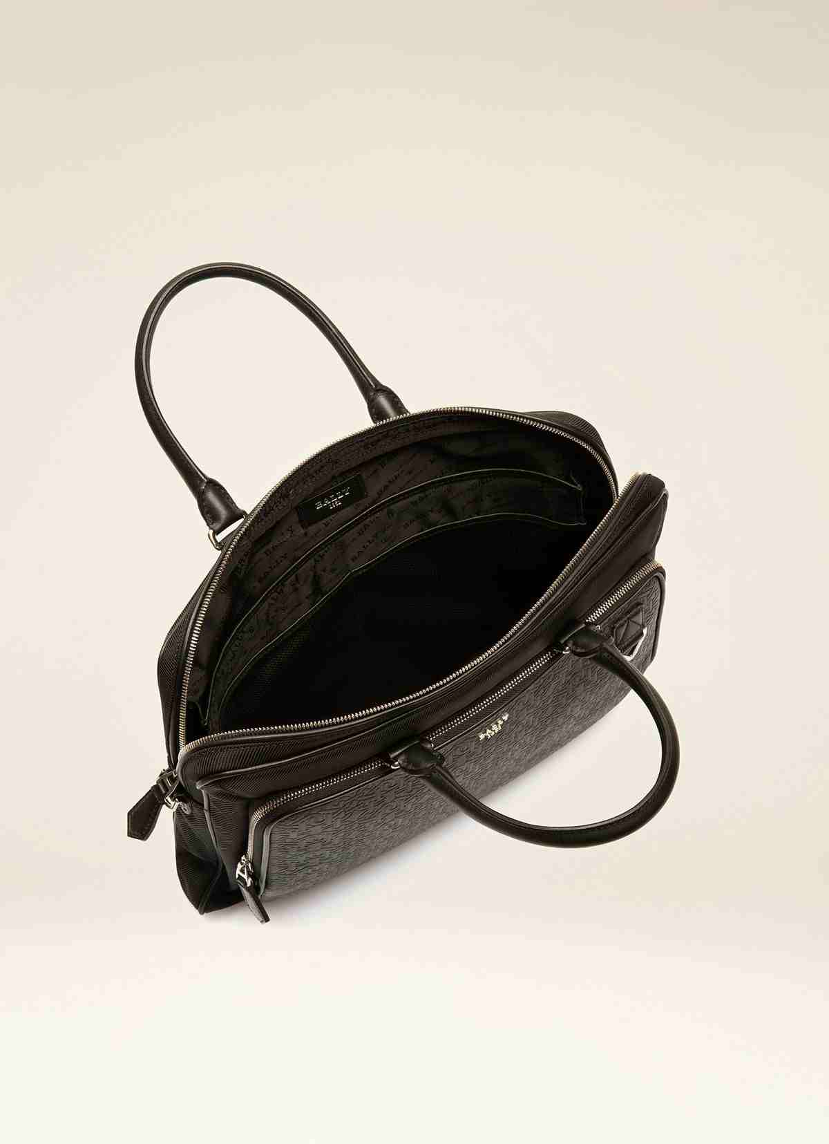Cahrl Nylon & Leather Beniness Bag In Black