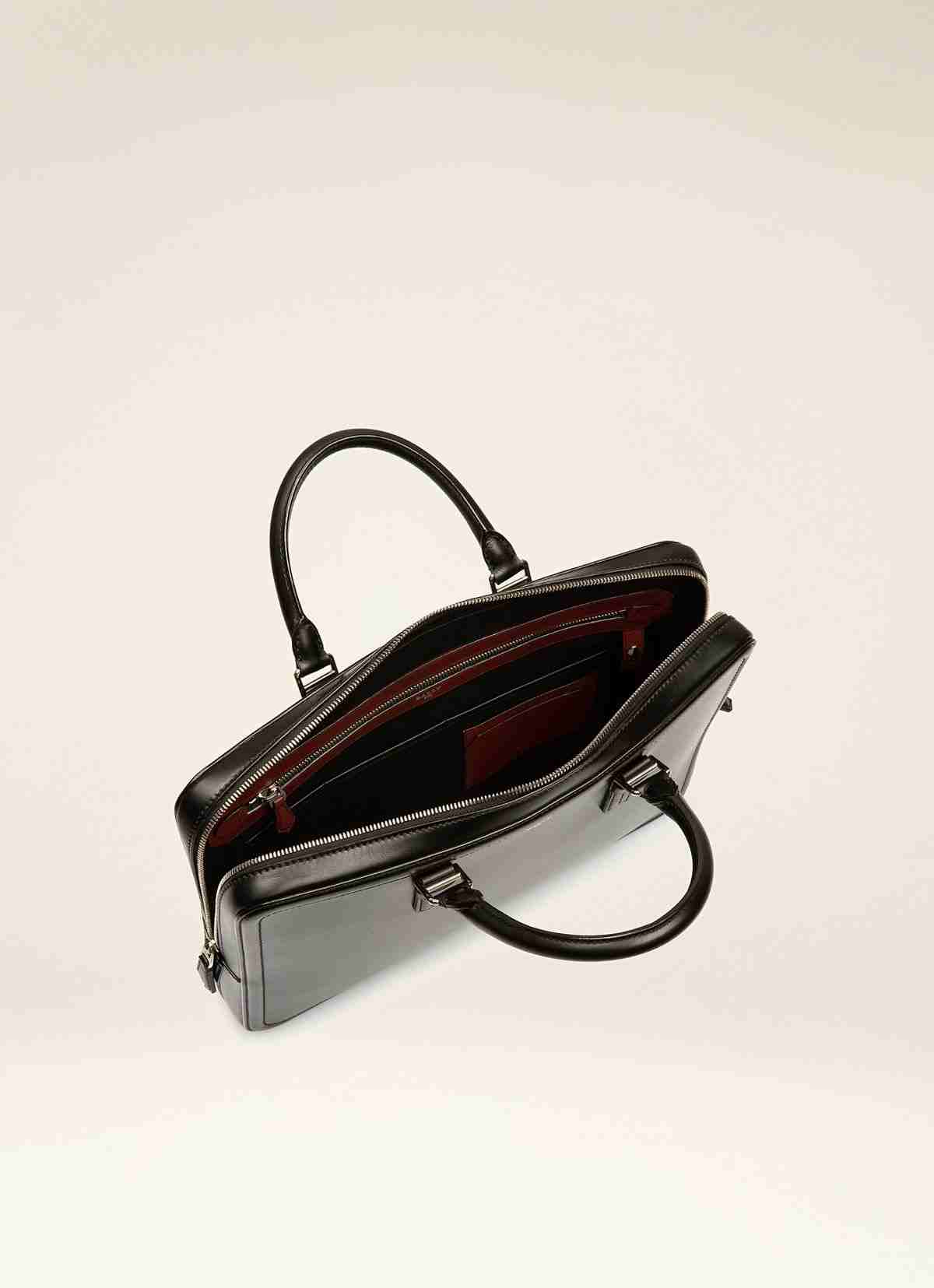 Sergy Leather Business Bag In Black