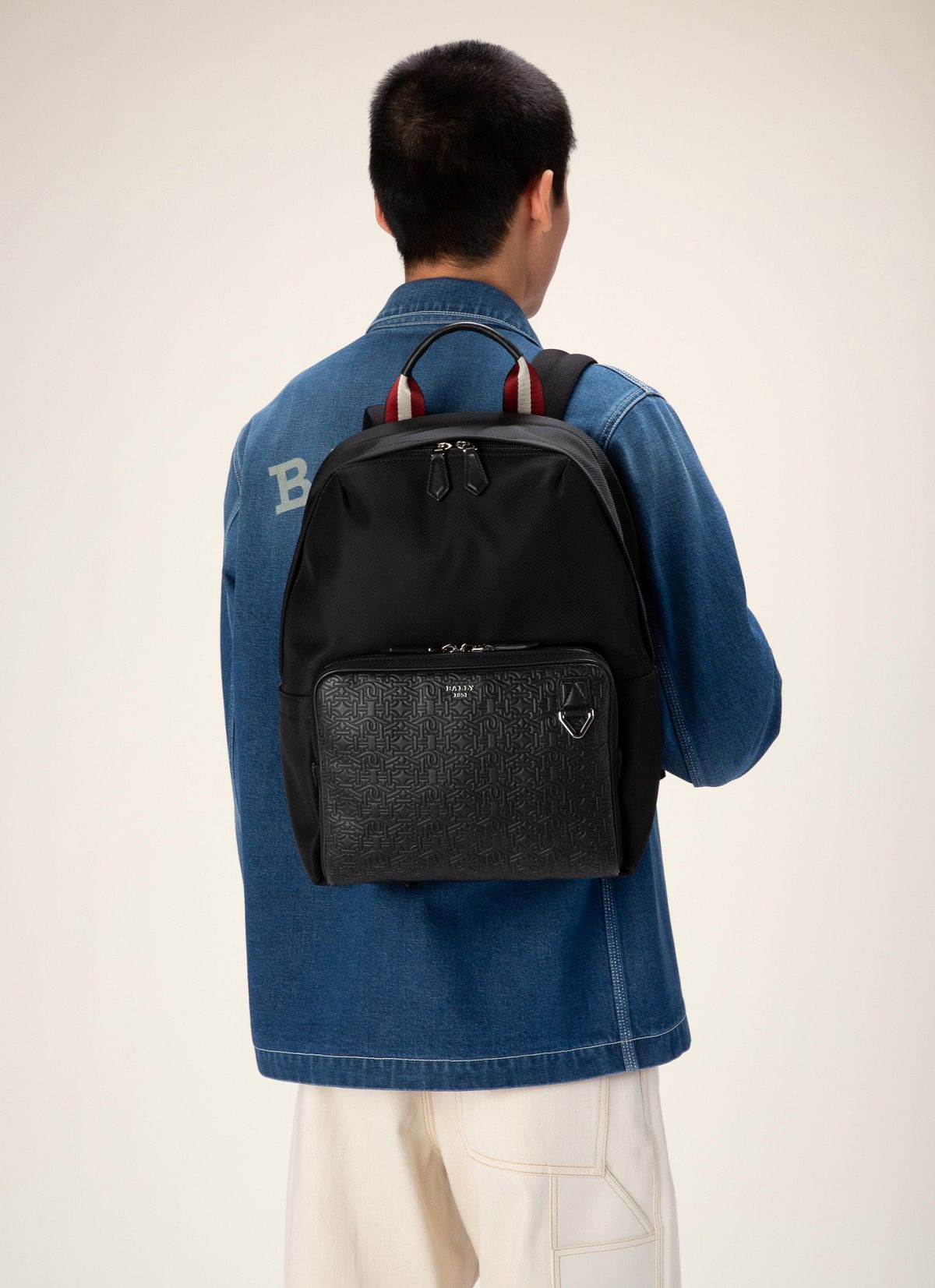 Codie Nylon & Leather Backpack In Black