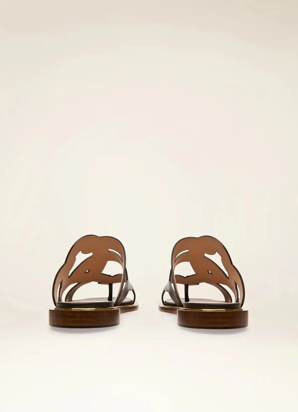 Glada Leather Flat Sandals