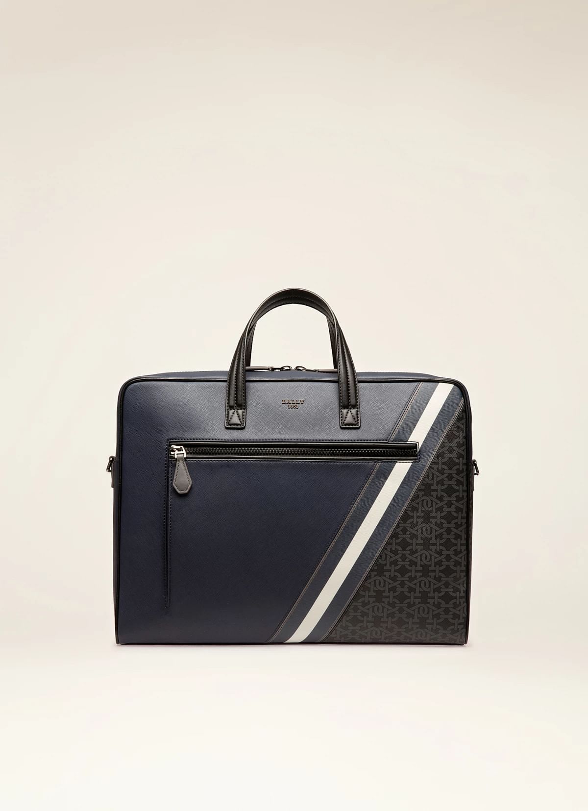 Mikes Leather Beniness Bag In Navy