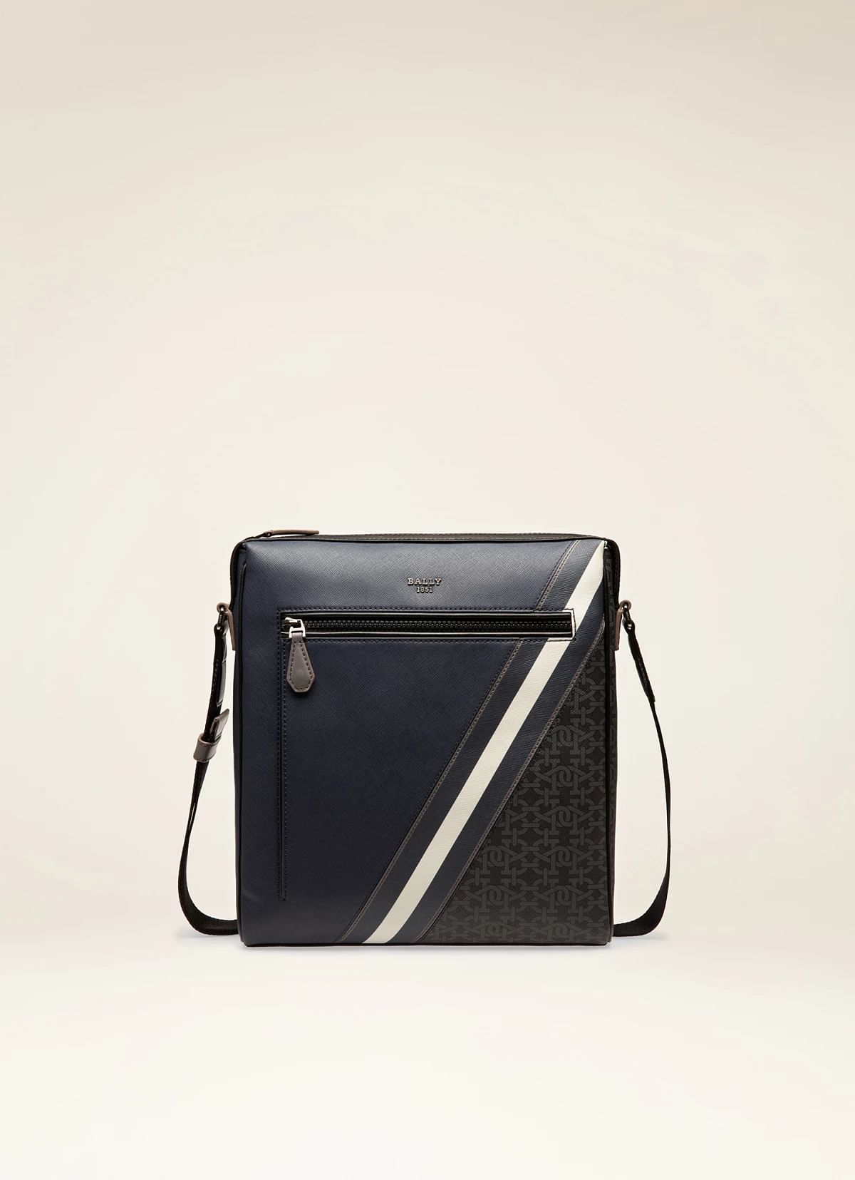 Mecoy Leather Crossbody Bag In Navy