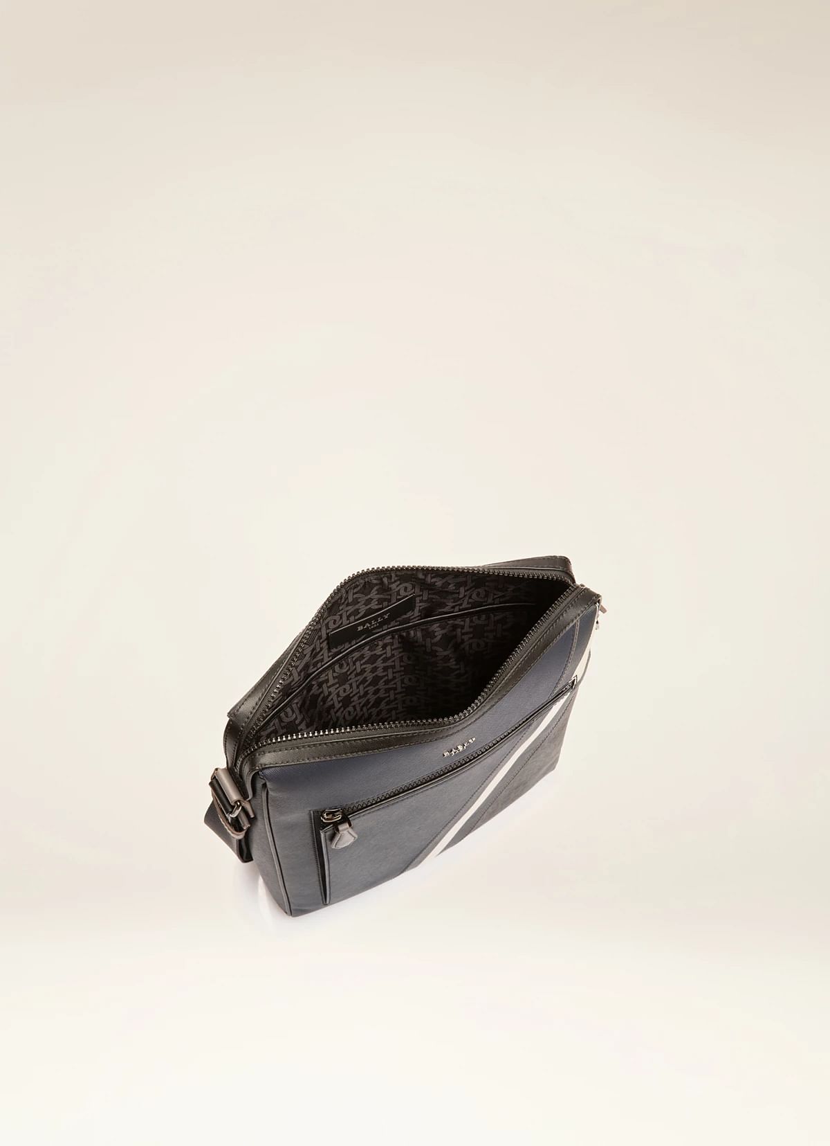 Mecoy Leather Crossbody Bag In Navy