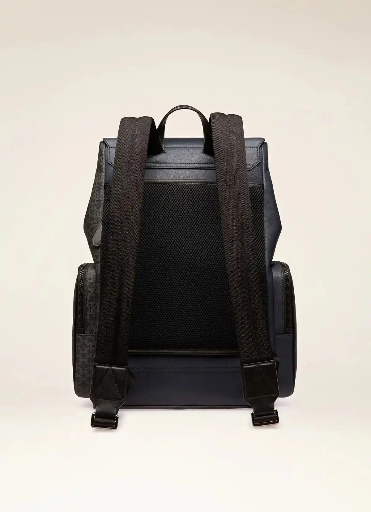 Maxi Leather Backpack In Navy