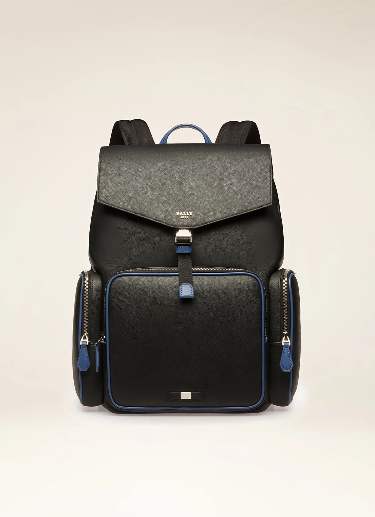 Maxi Backpack In Black And Blue Neon