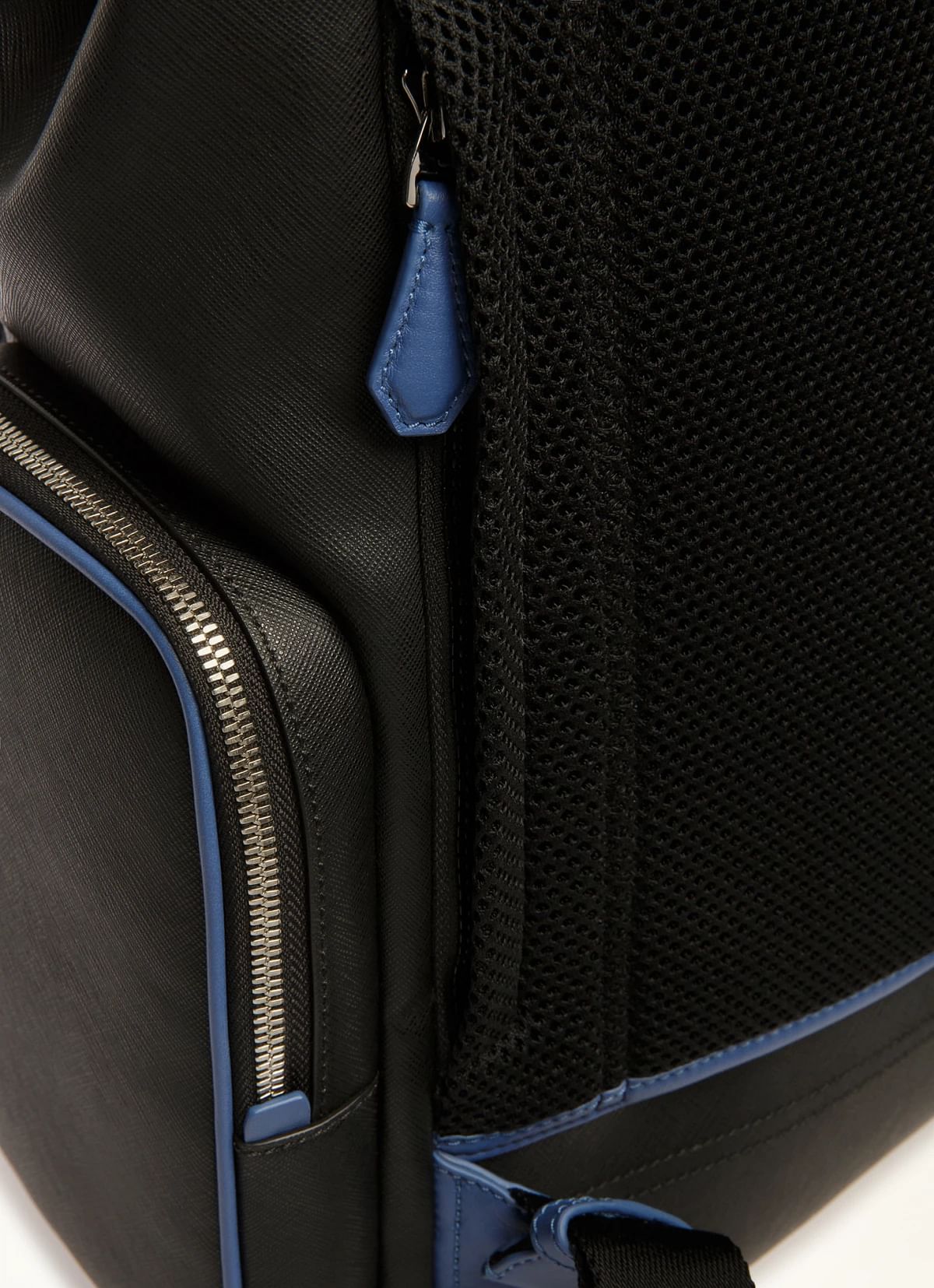 Maxi Backpack In Black And Blue Neon