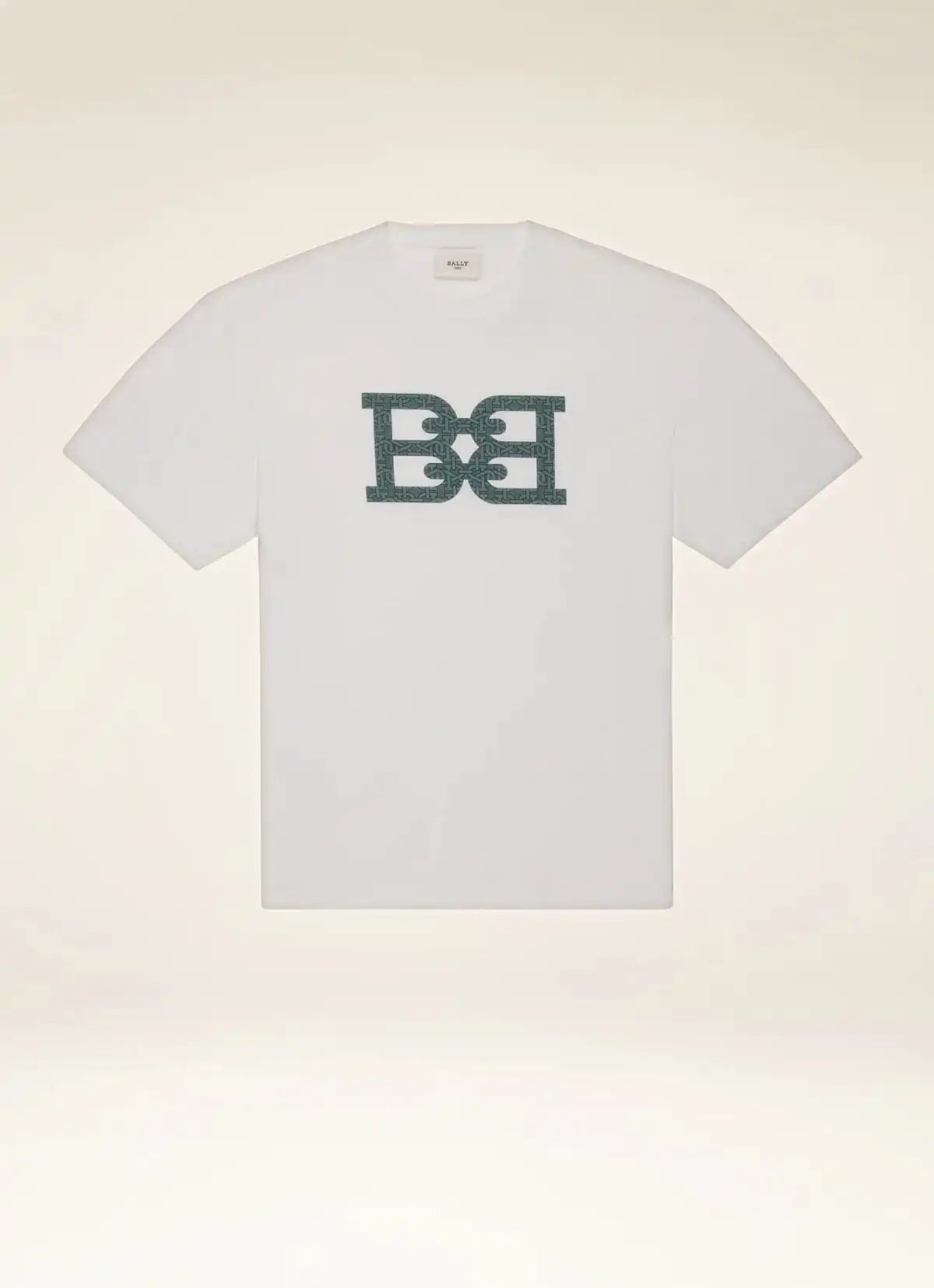 Cutsew T-Shirt In White And Green Cotton