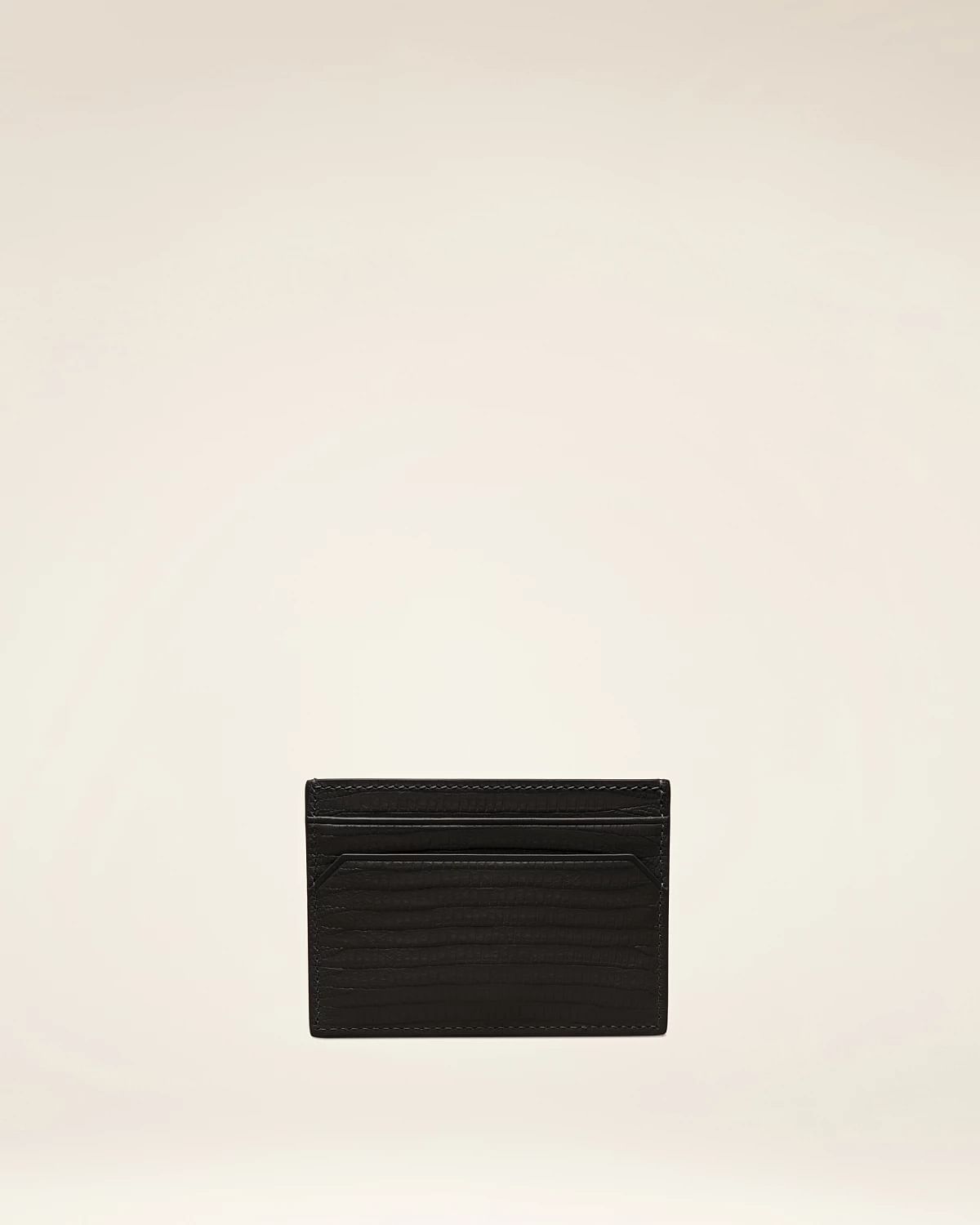 Bhar Embossed Leather Card Holder In Black