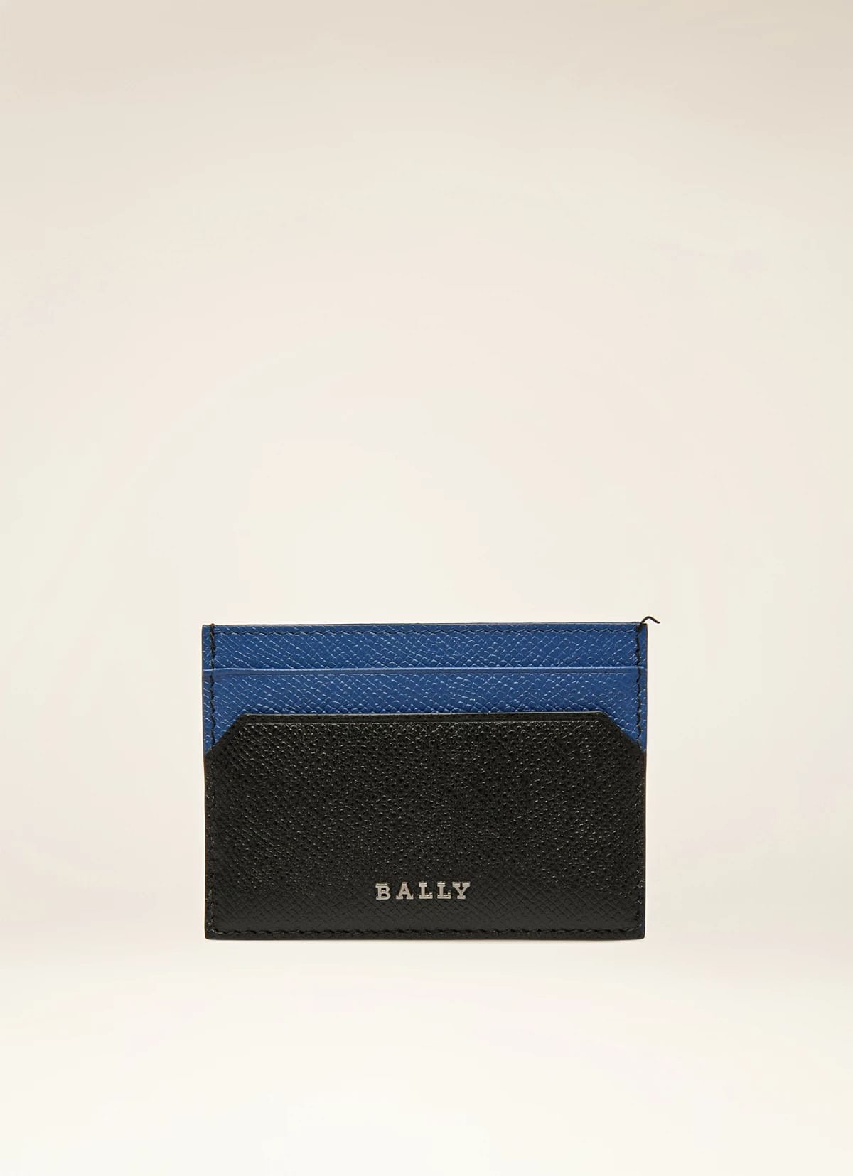 Bhar Leather Card Holder In Black & Blue