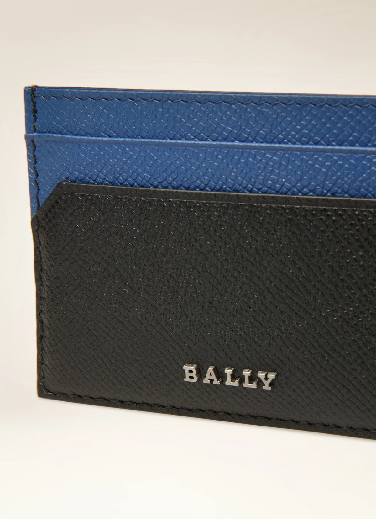 Bhar Leather Card Holder In Black & Blue