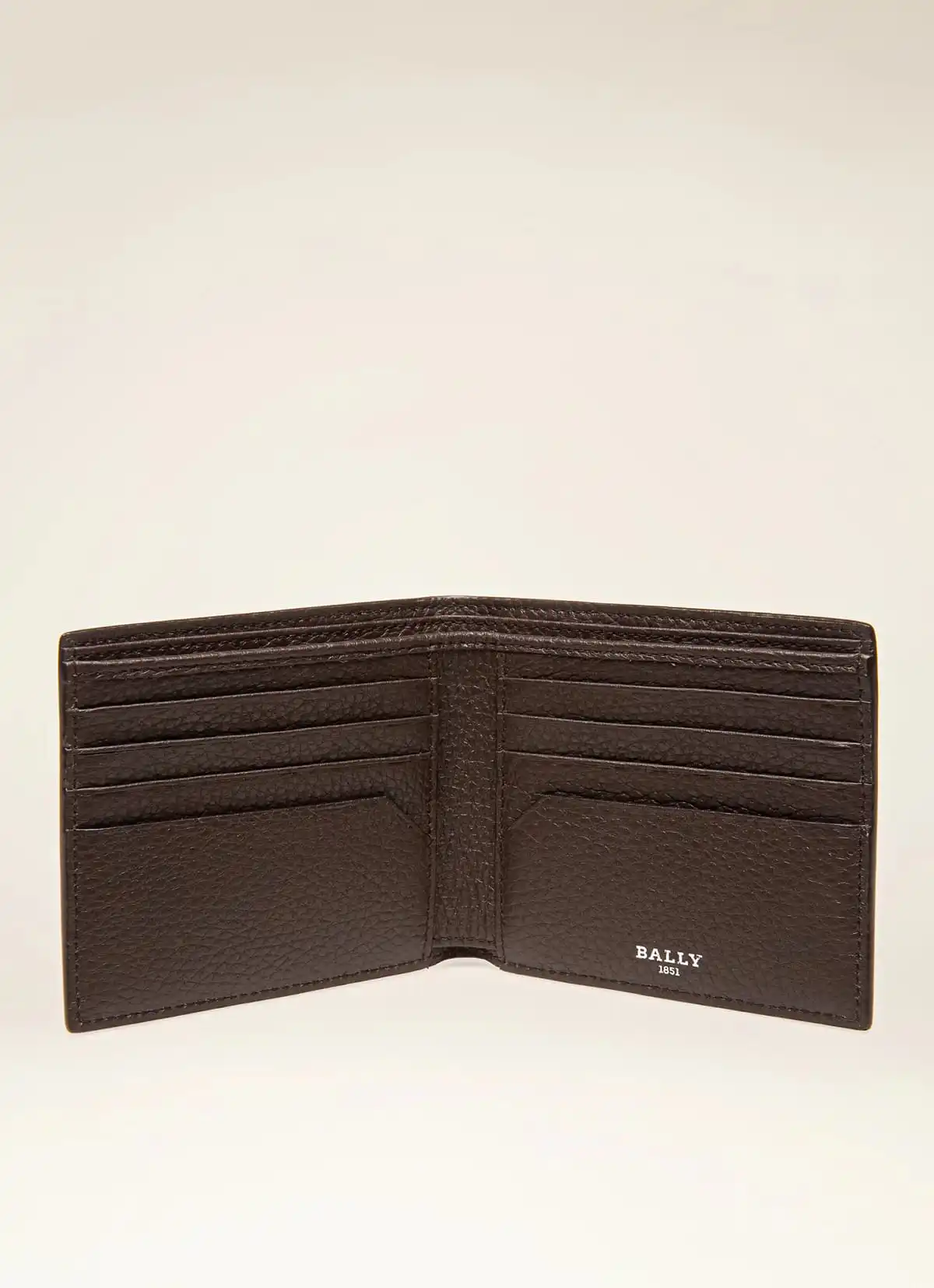 Scrasai Leather Wallet In Ebony Brown