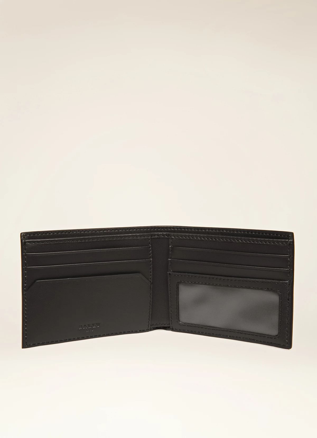Bevyett Leather Wallet In Black And Sage