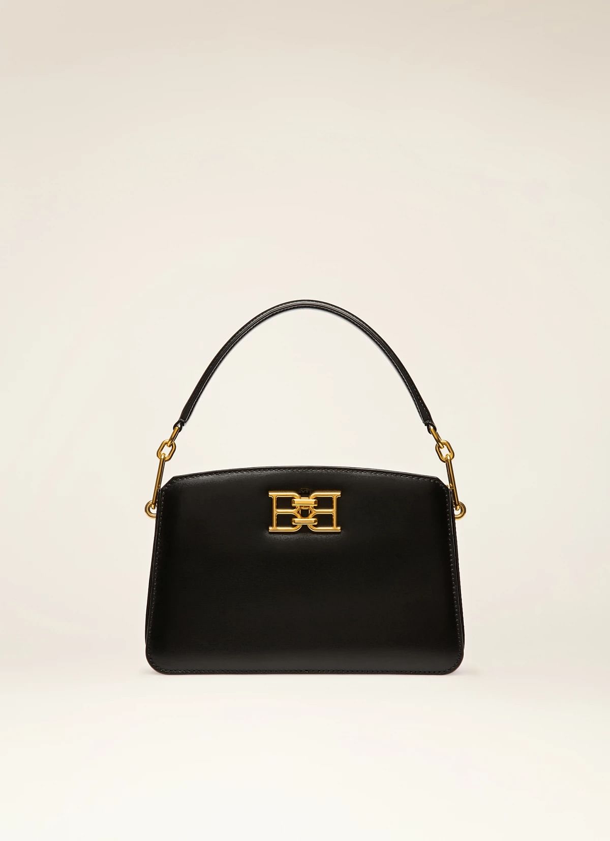 Bernine Leather Top Handle Bag In Black