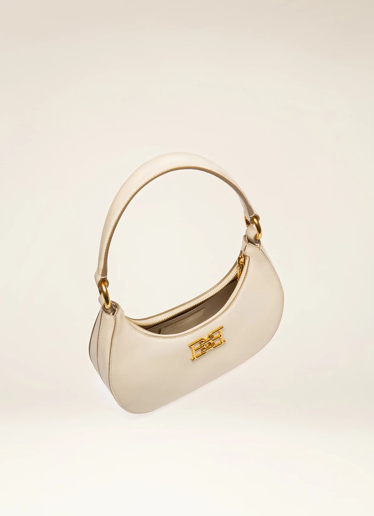 Bleyr Leather Crossbody Bag In Bone