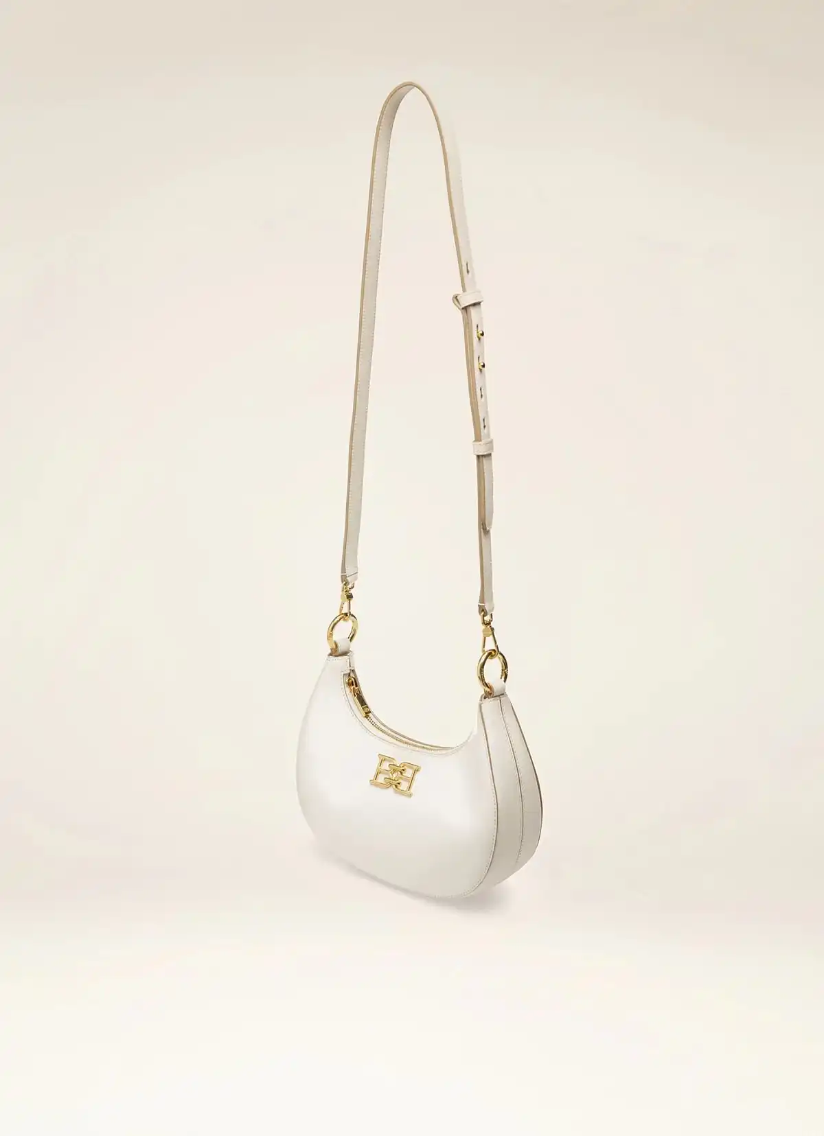 Bleyr Leather Crossbody Bag In Bone