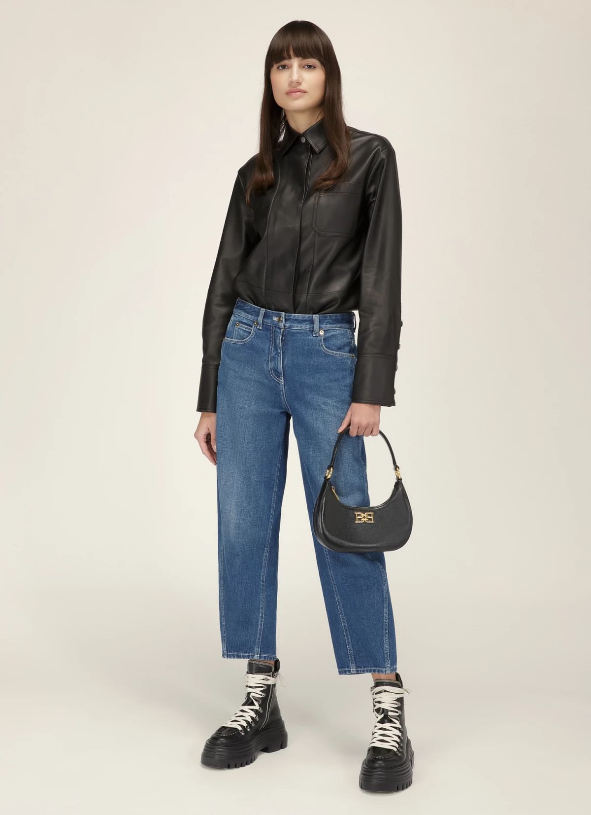 Bleyr Leather Crossbody Bag In Black