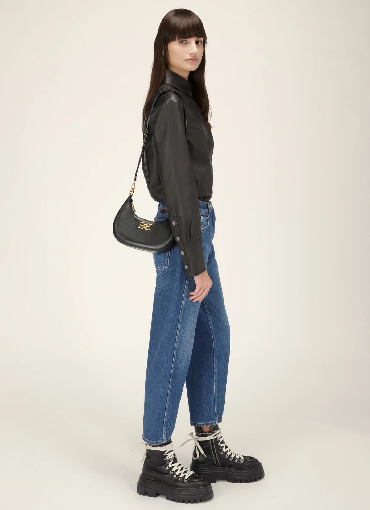 Bleyr Leather Crossbody Bag In Black