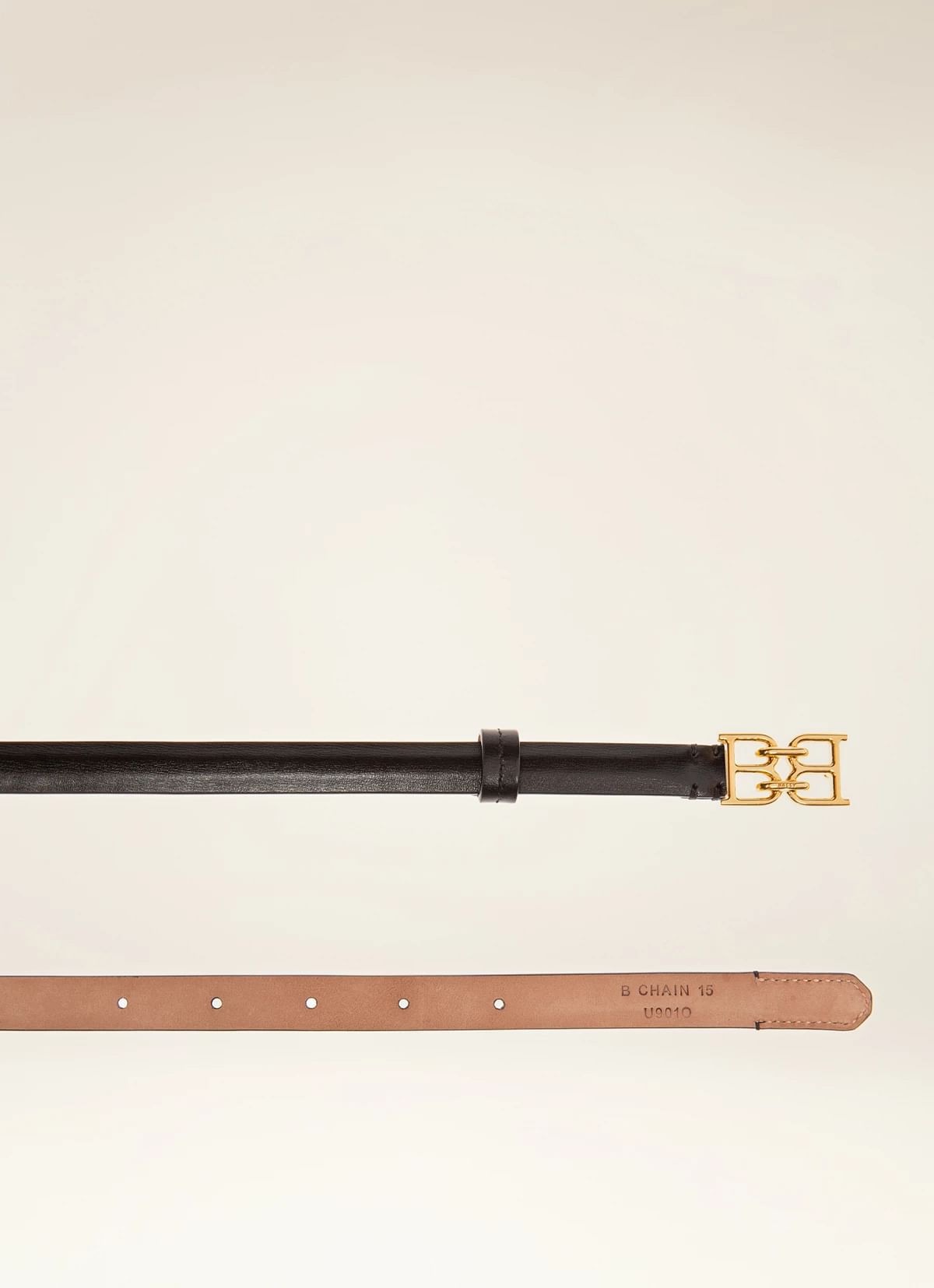B Chain 15mm Leather Belt