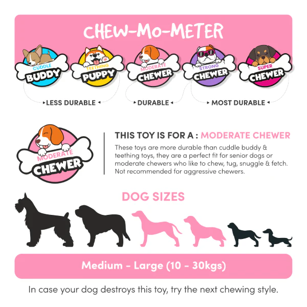 Barkbutler x Fofos Woodplay Triangle Durable Dog Chew Toy - Brown