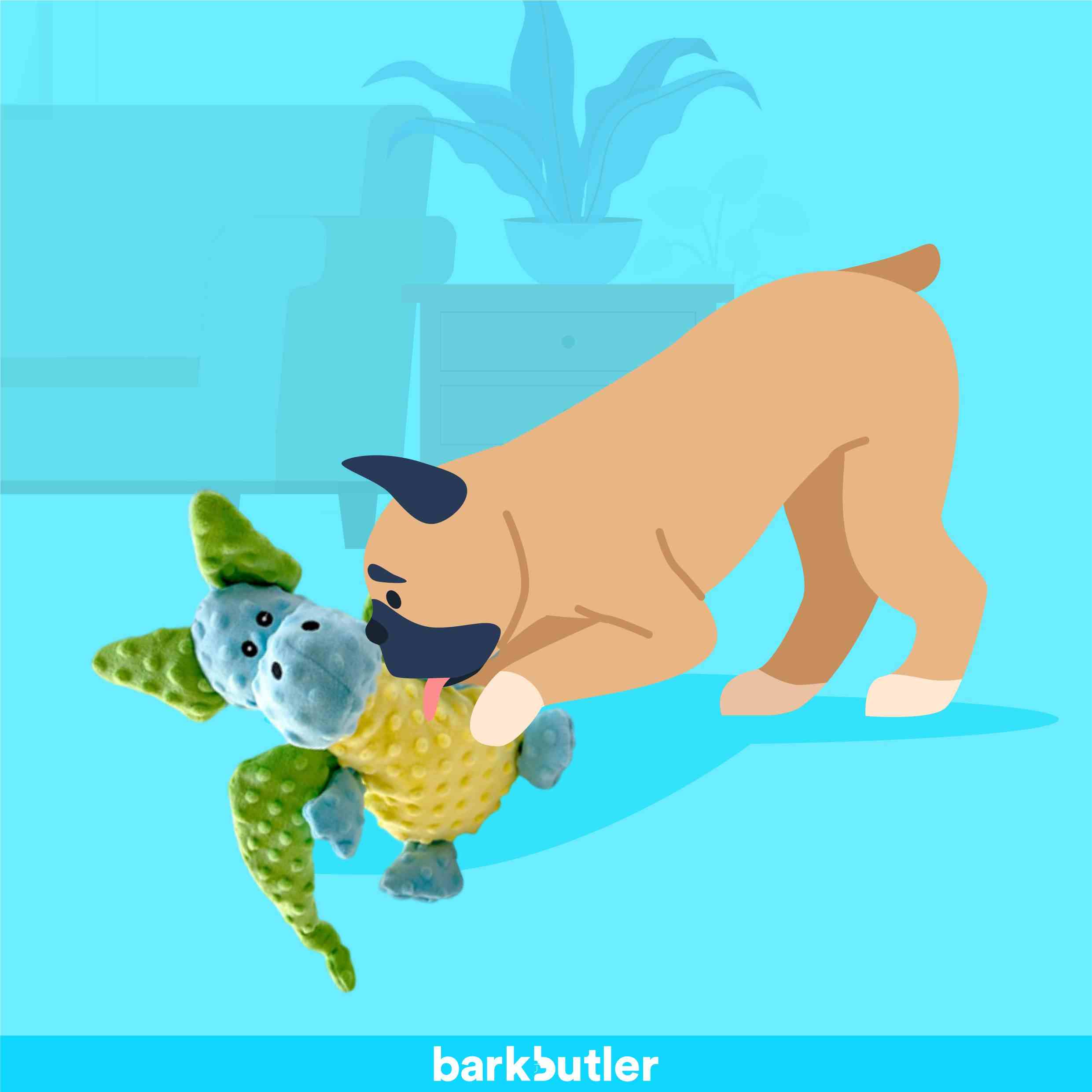 Barkbutler Pookie The Dragon Plush Toy for Dogs