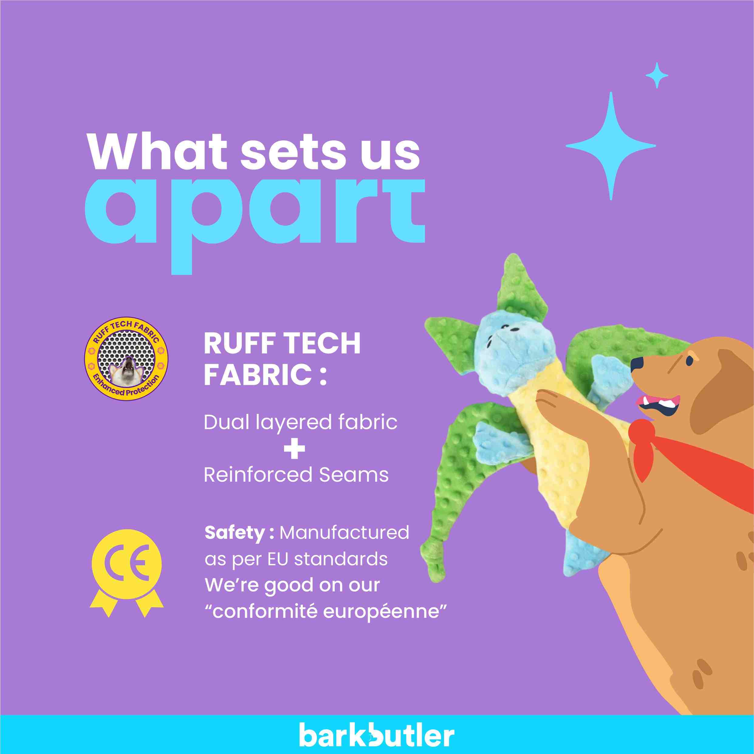 Barkbutler Pookie The Dragon Plush Toy for Dogs