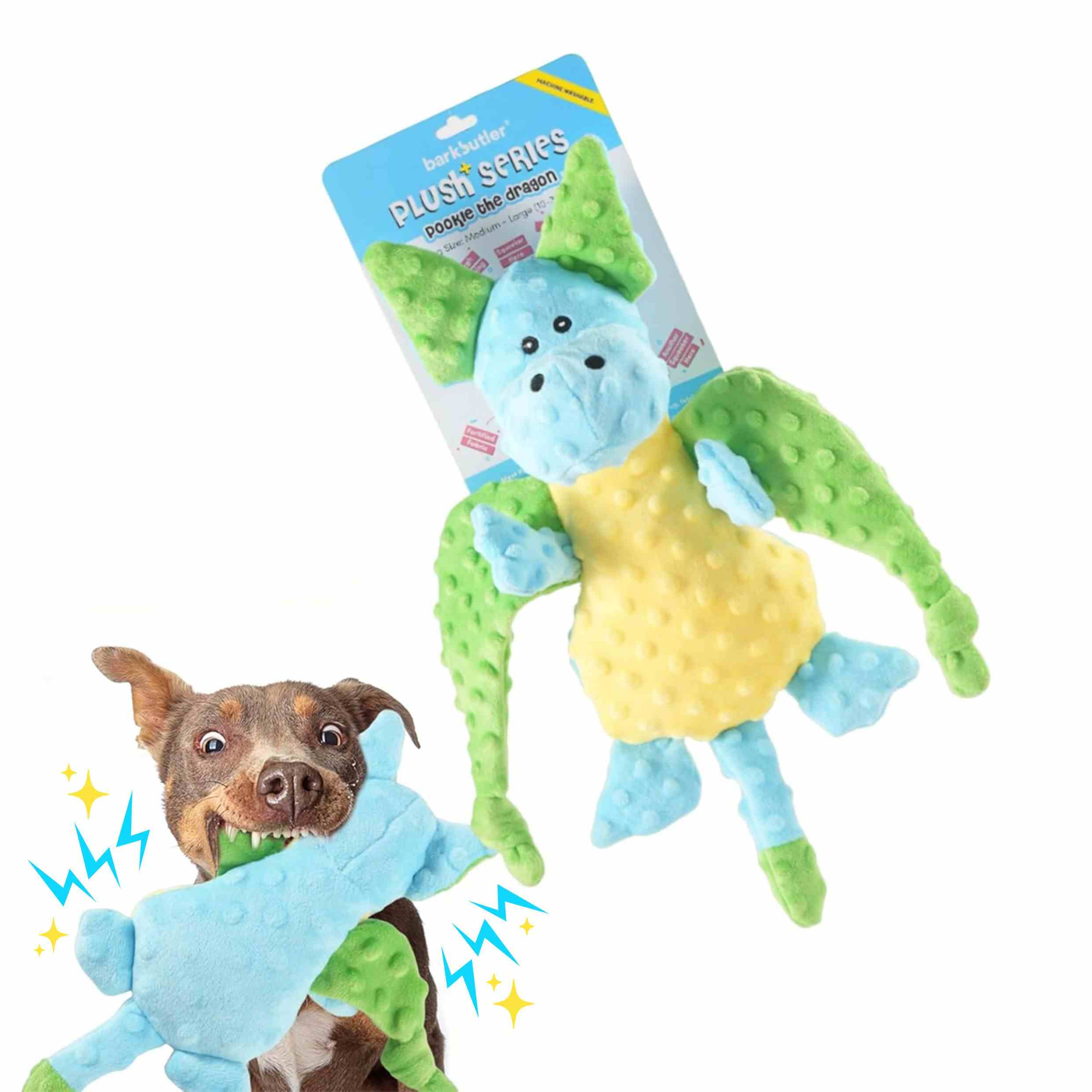 Barkbutler Pookie The Dragon Plush Toy for Dogs