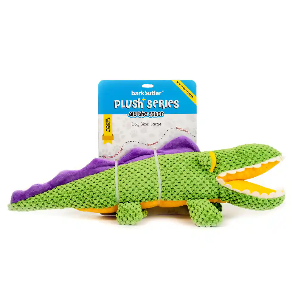 Barkbutler Aly The Gator Plush Toy for Dogs (Green)
