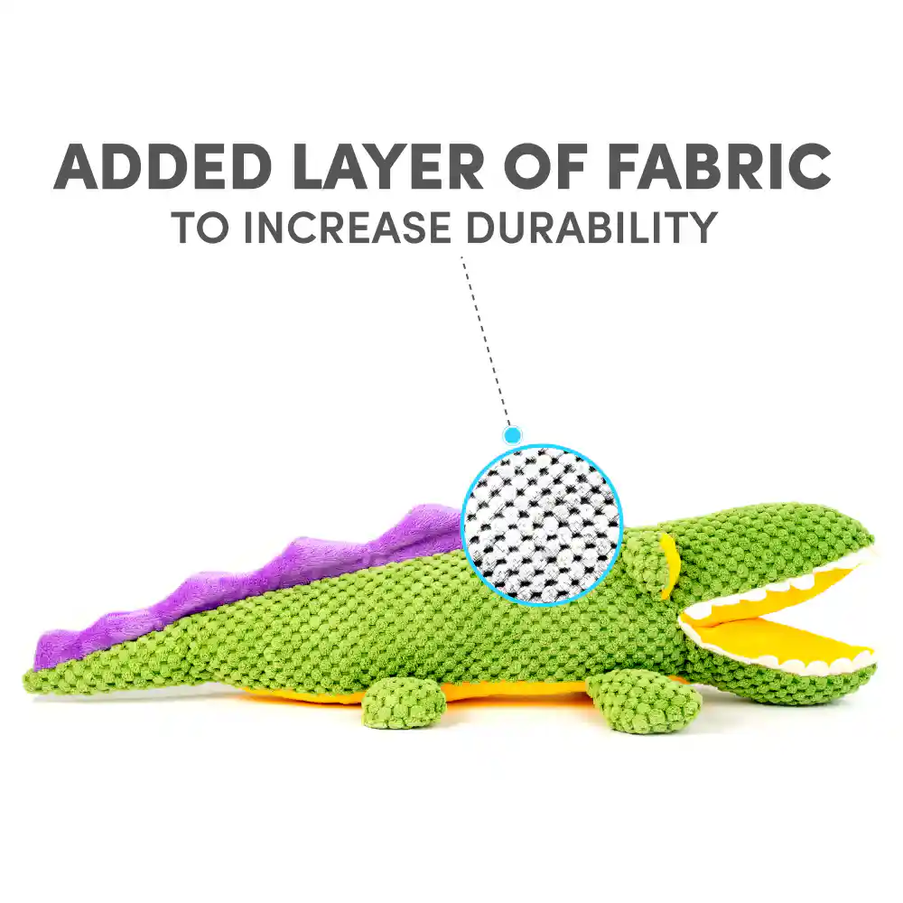 Barkbutler Aly The Gator Plush Toy for Dogs (Green)