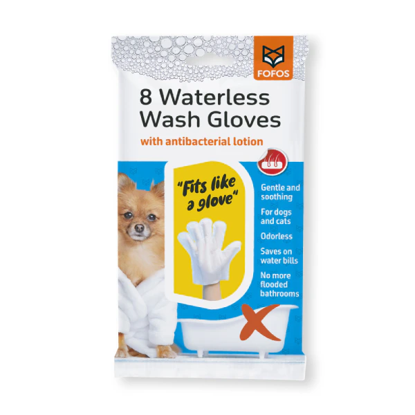 Barkbutler x Fofos Waterless Wash Gloves for Dog and Cat - Pack of 8