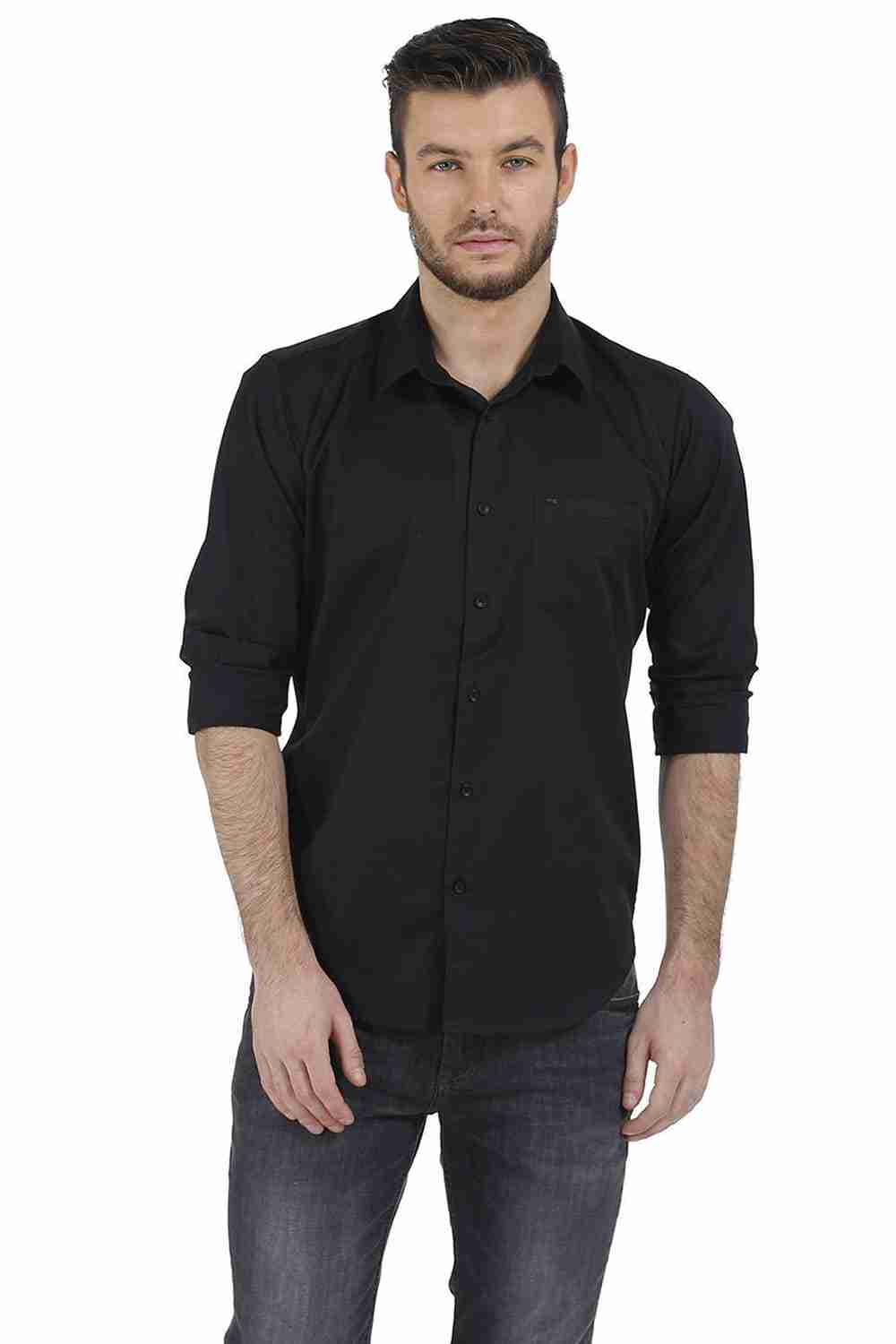 Basics Slim Fit Total Eclipse Satin Shirt