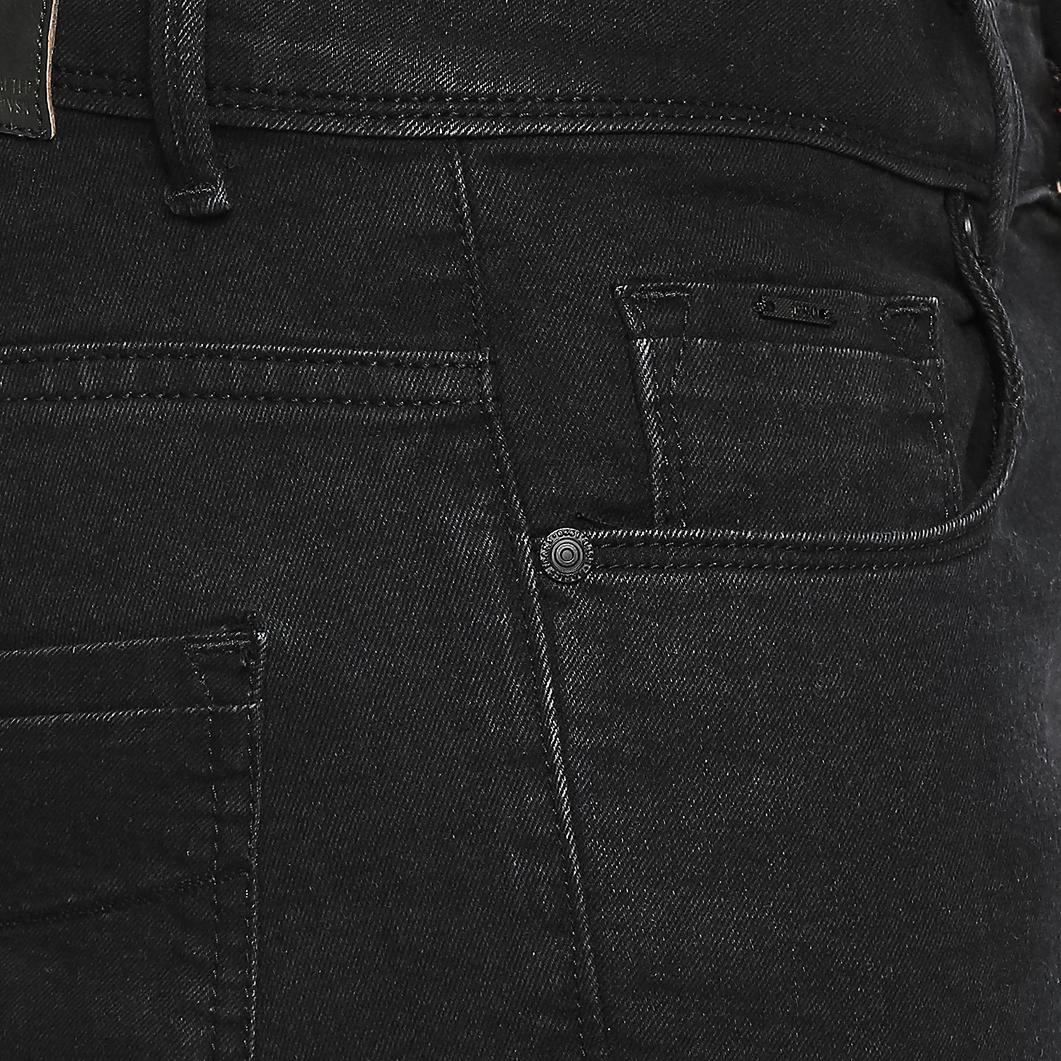 Basics | Men's Black Cotton Blend Solid Jeans 3