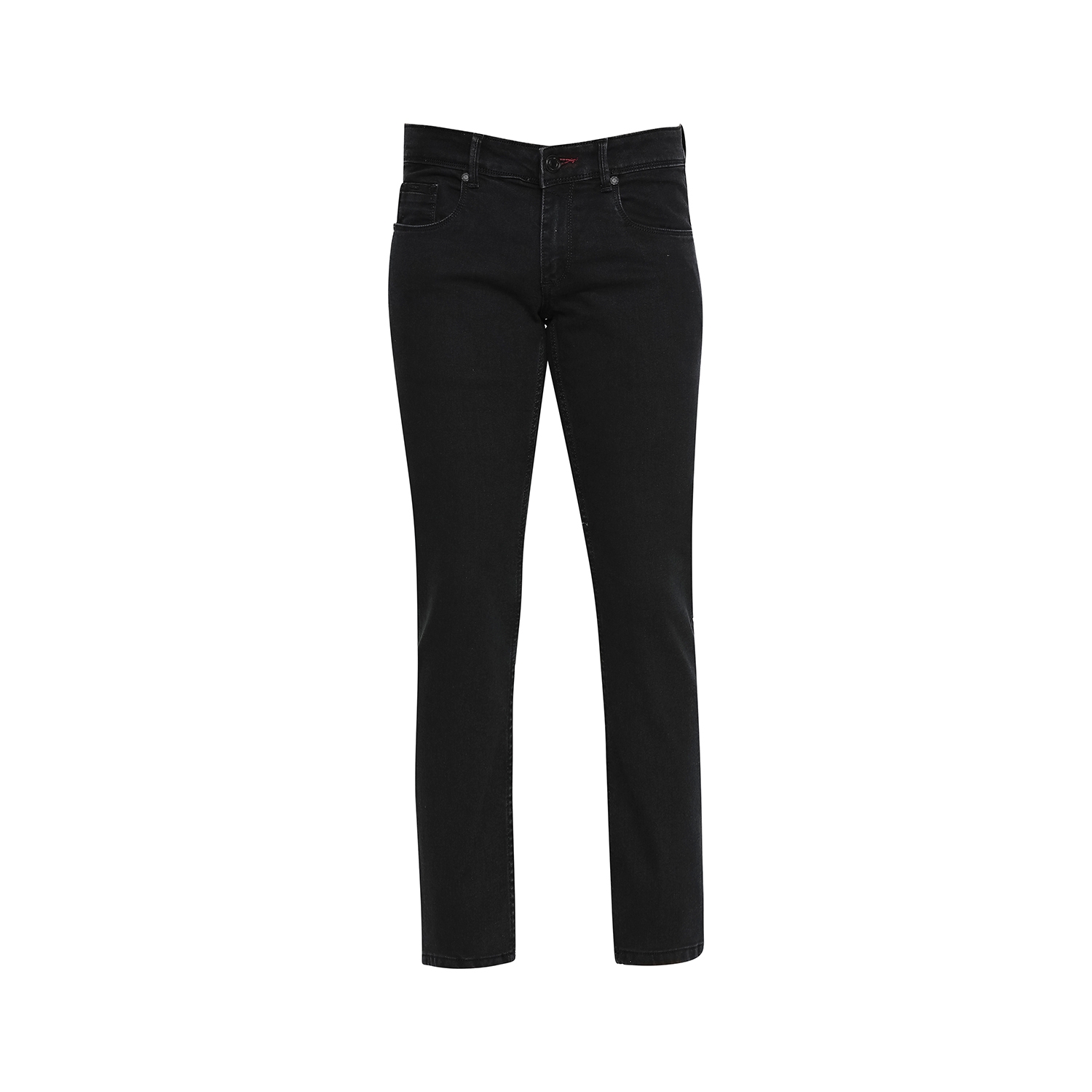 Basics | Men's Black Cotton Blend Solid Jeans 5