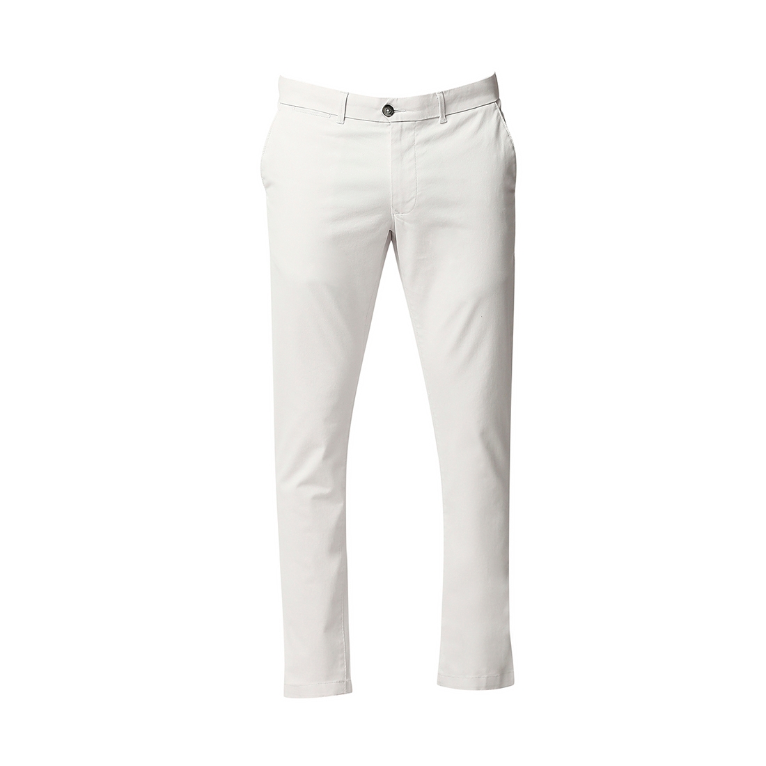 Basics | Men's White Cotton Blend Solid Trouser 5