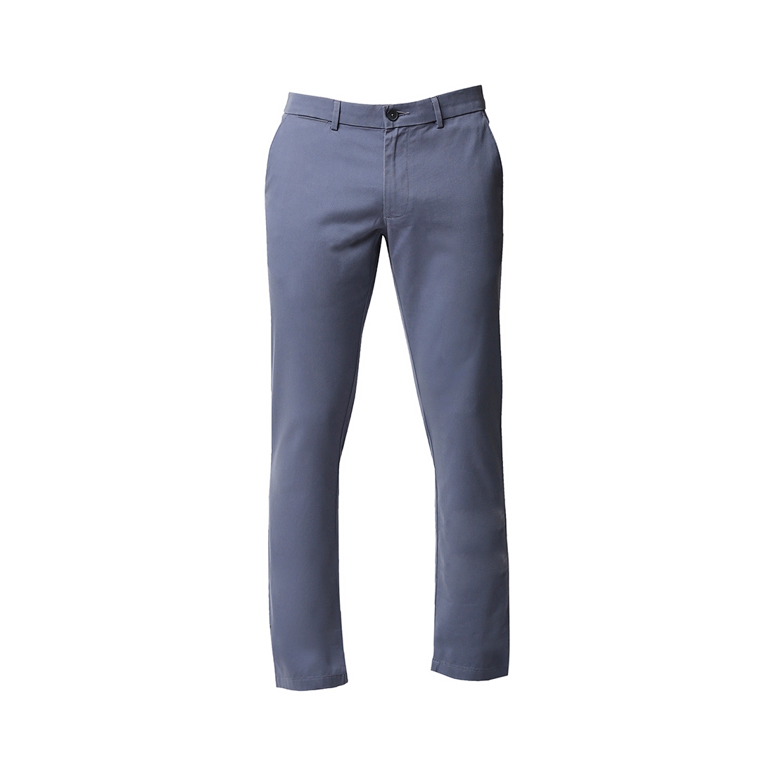 Basics | Men's Blue Cotton Blend Solid Trouser 5