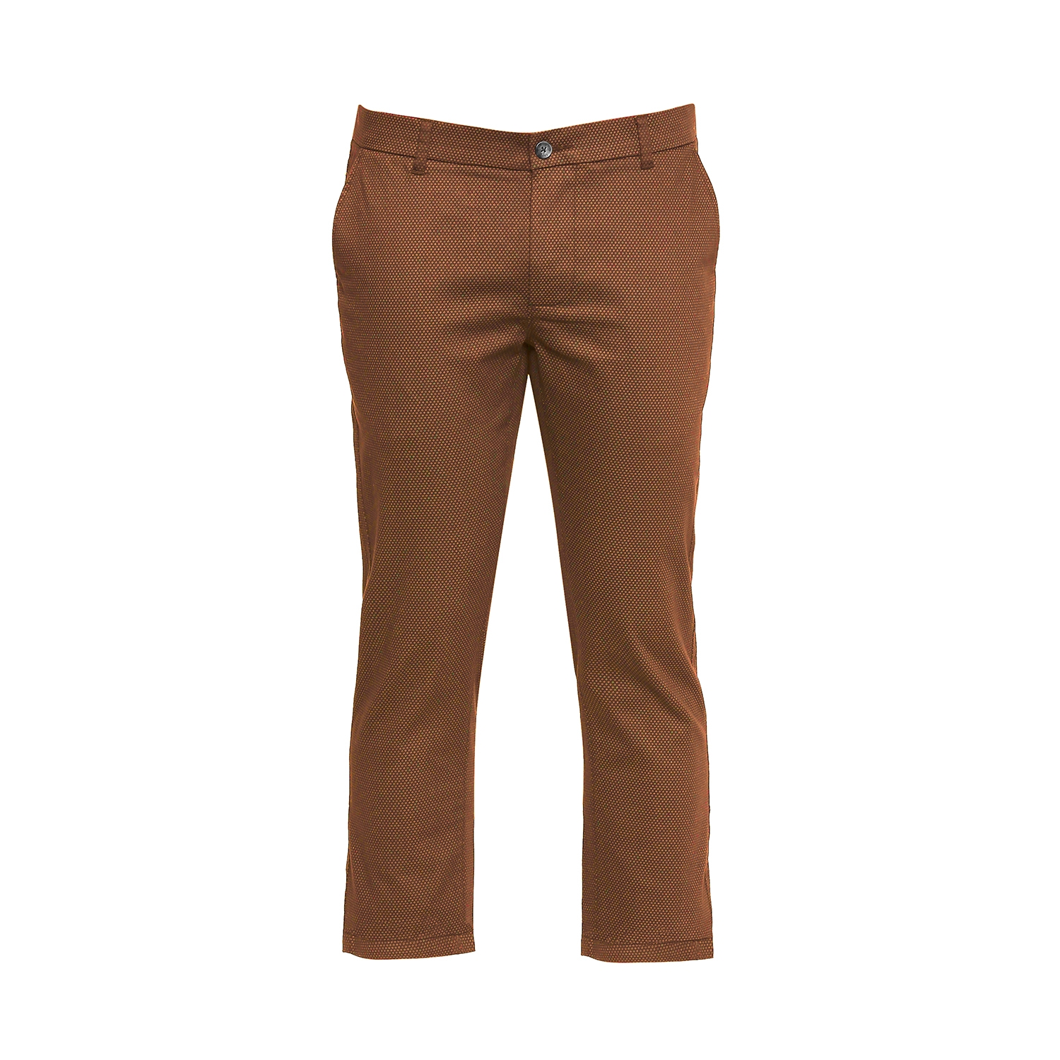 Basics | Men's Khaki Cotton Blend Printed Trouser 5